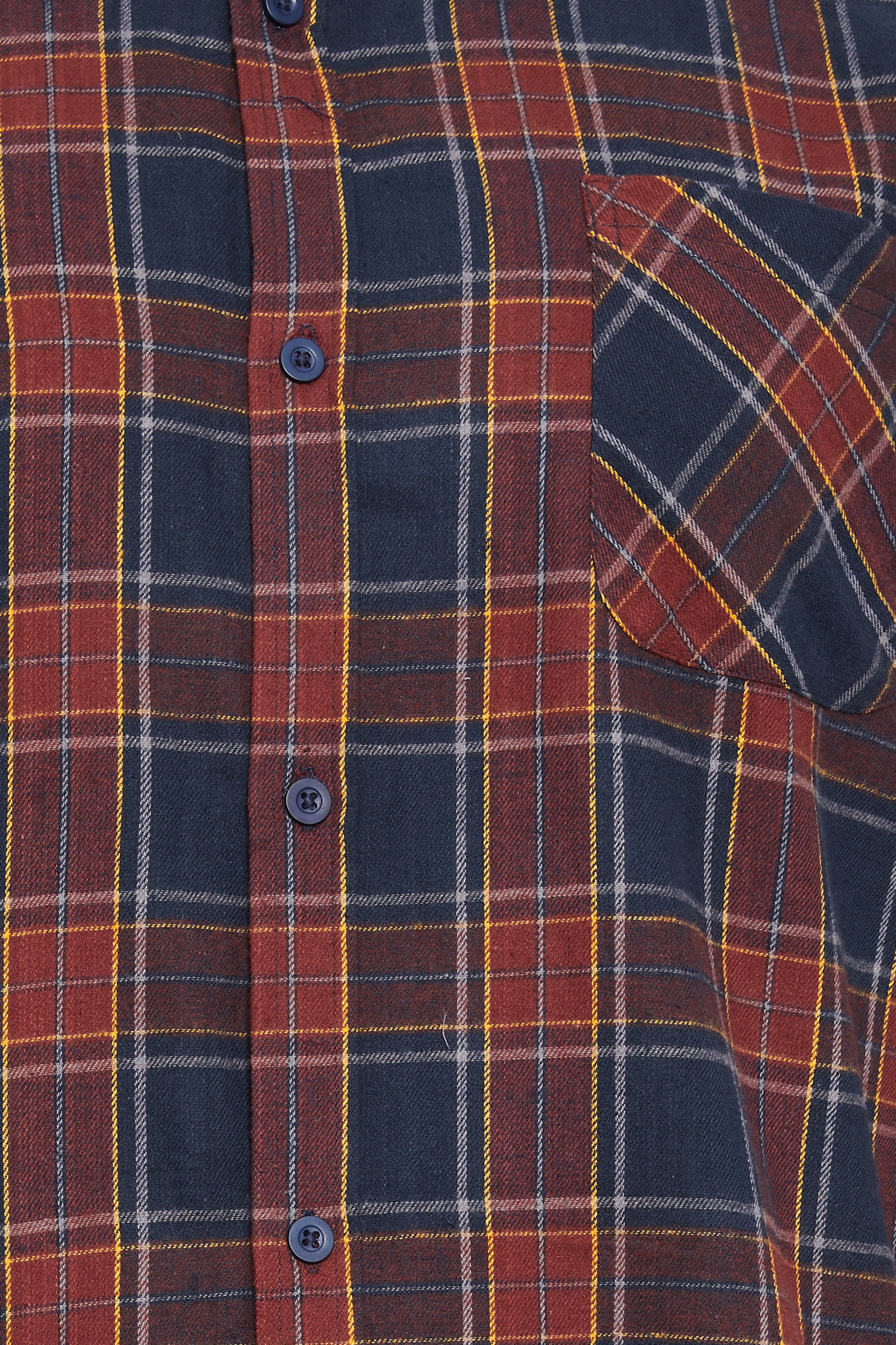 BadRhino Big & Tall Red Brushed Check Long Sleeve Shirt | BadRhino 5