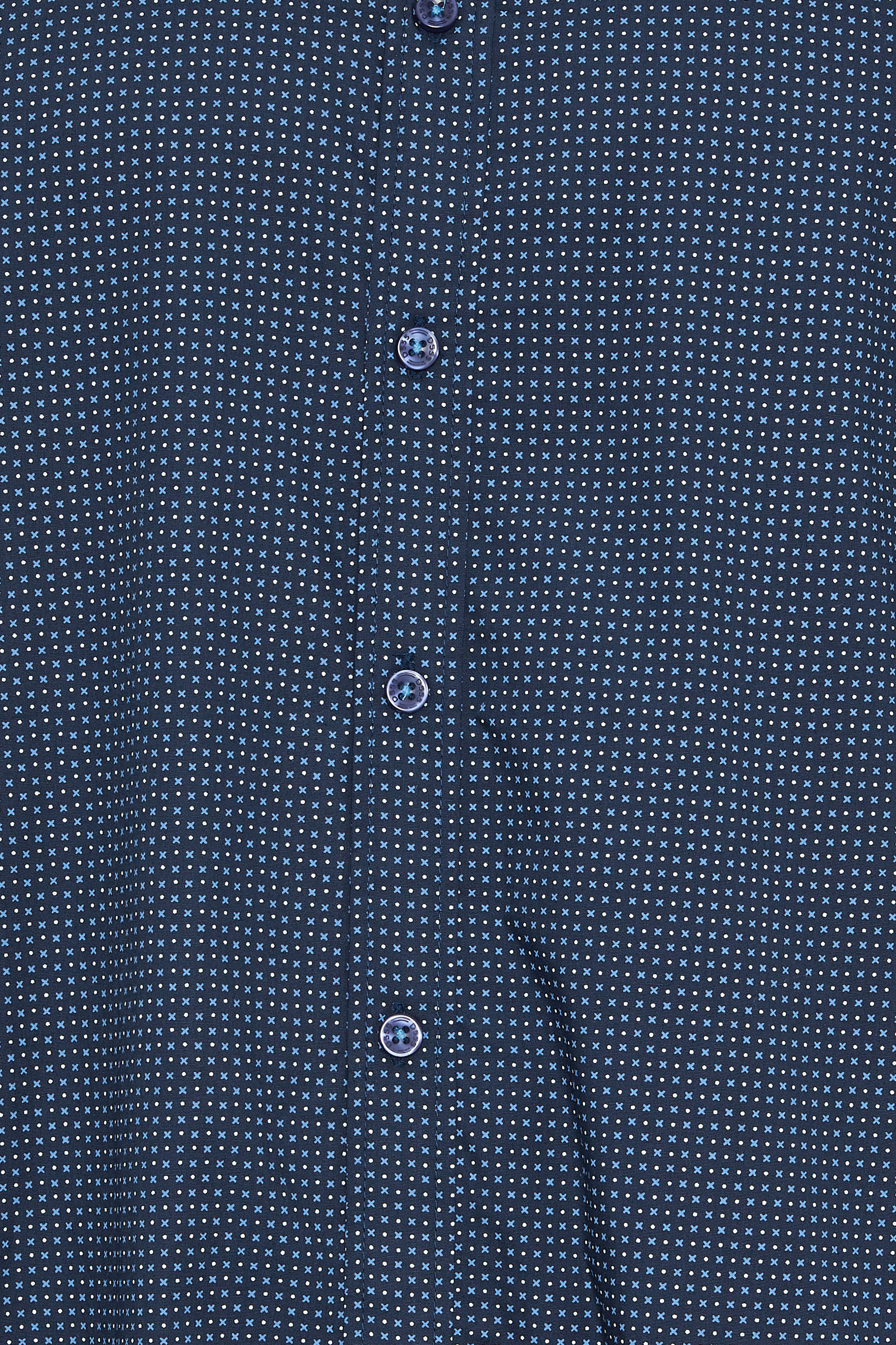 D555 Big & Tall Blue Geometric Print Shirt | BadRhino 5