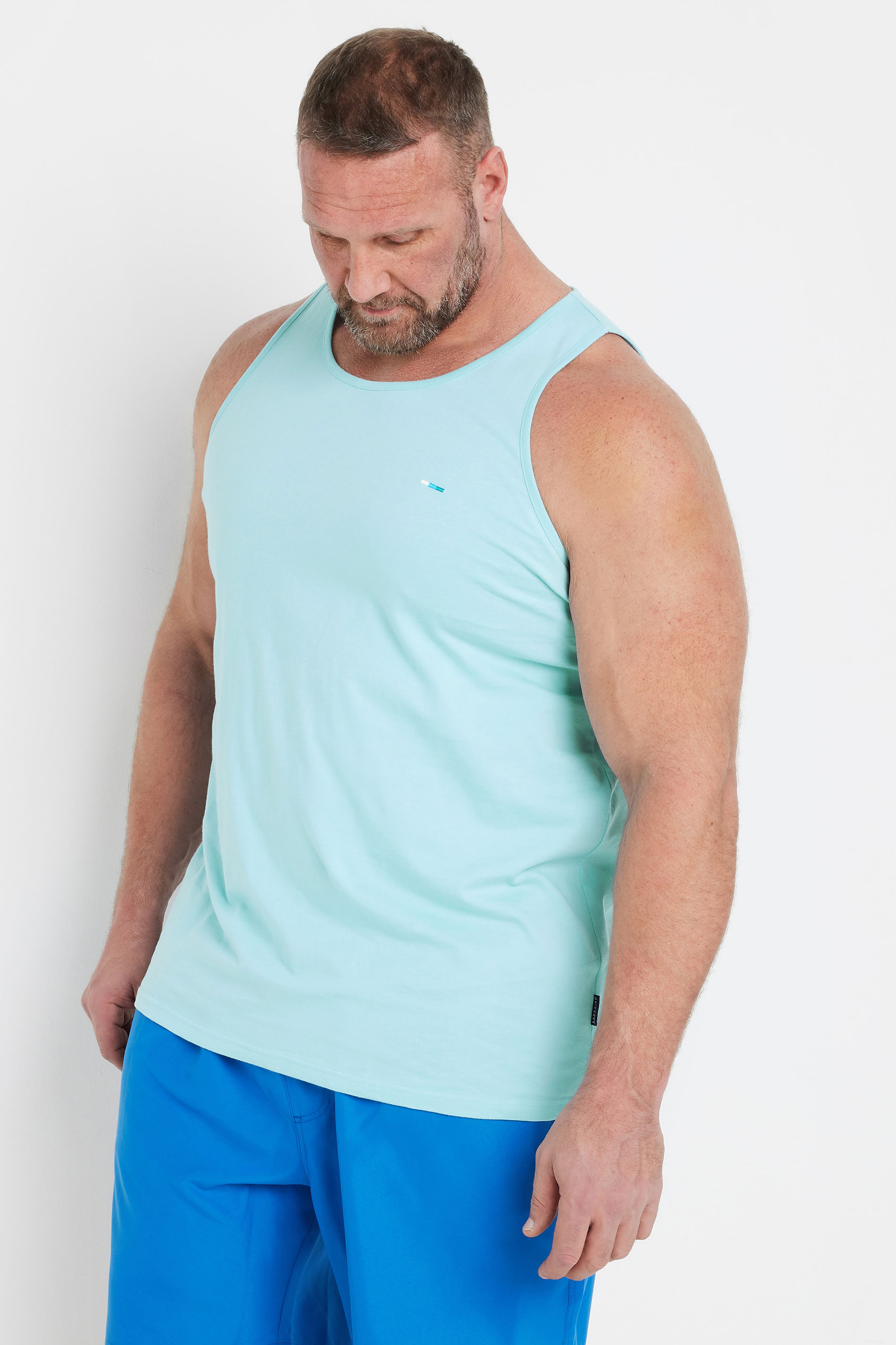 BadRhino Big & Tall 3 PACK Light Blue & Orange Vest Tops | BadRhino 4