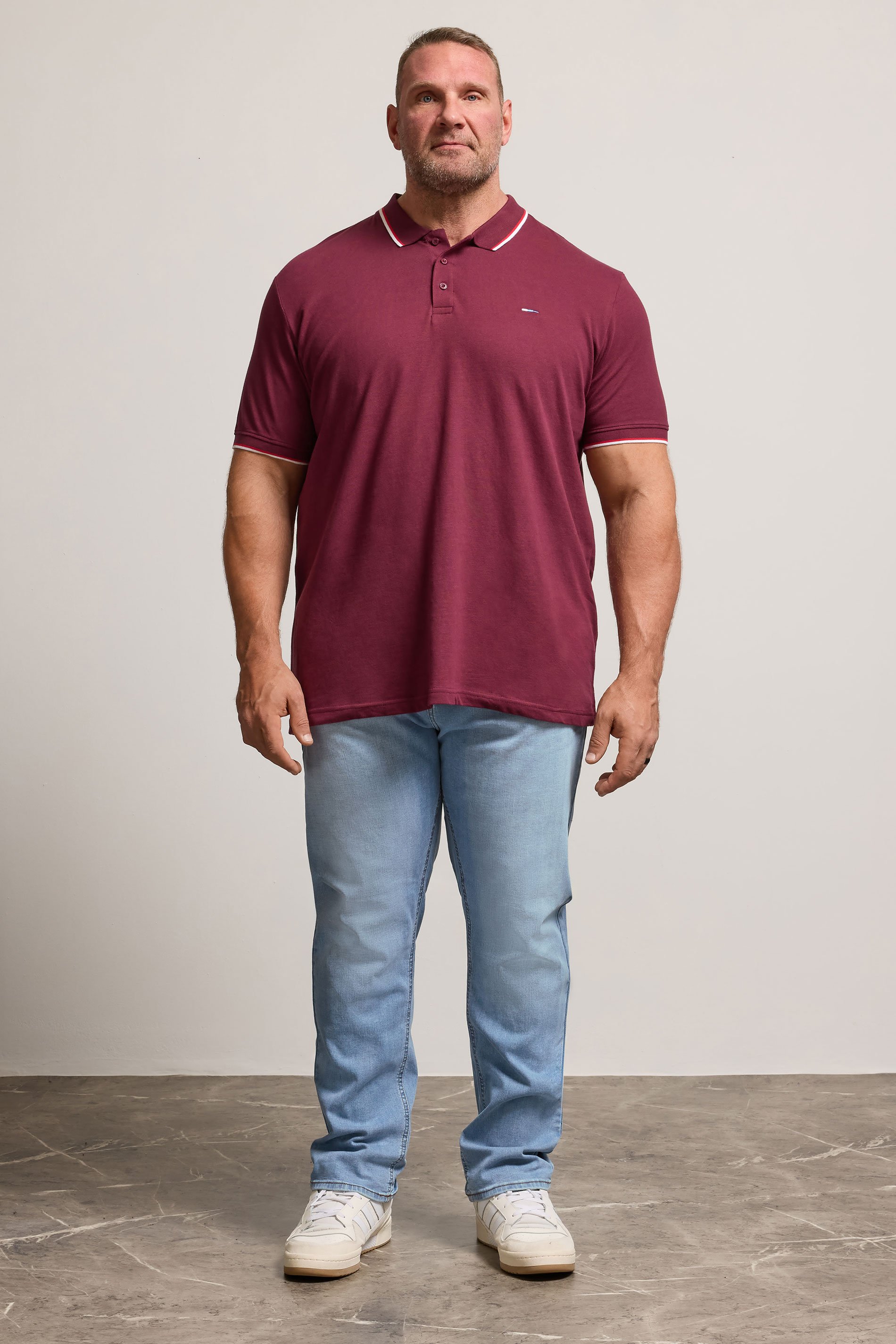 BadRhino Big & Tall Light Blue Straight Leg Stretch Jeans | BadRhino 2