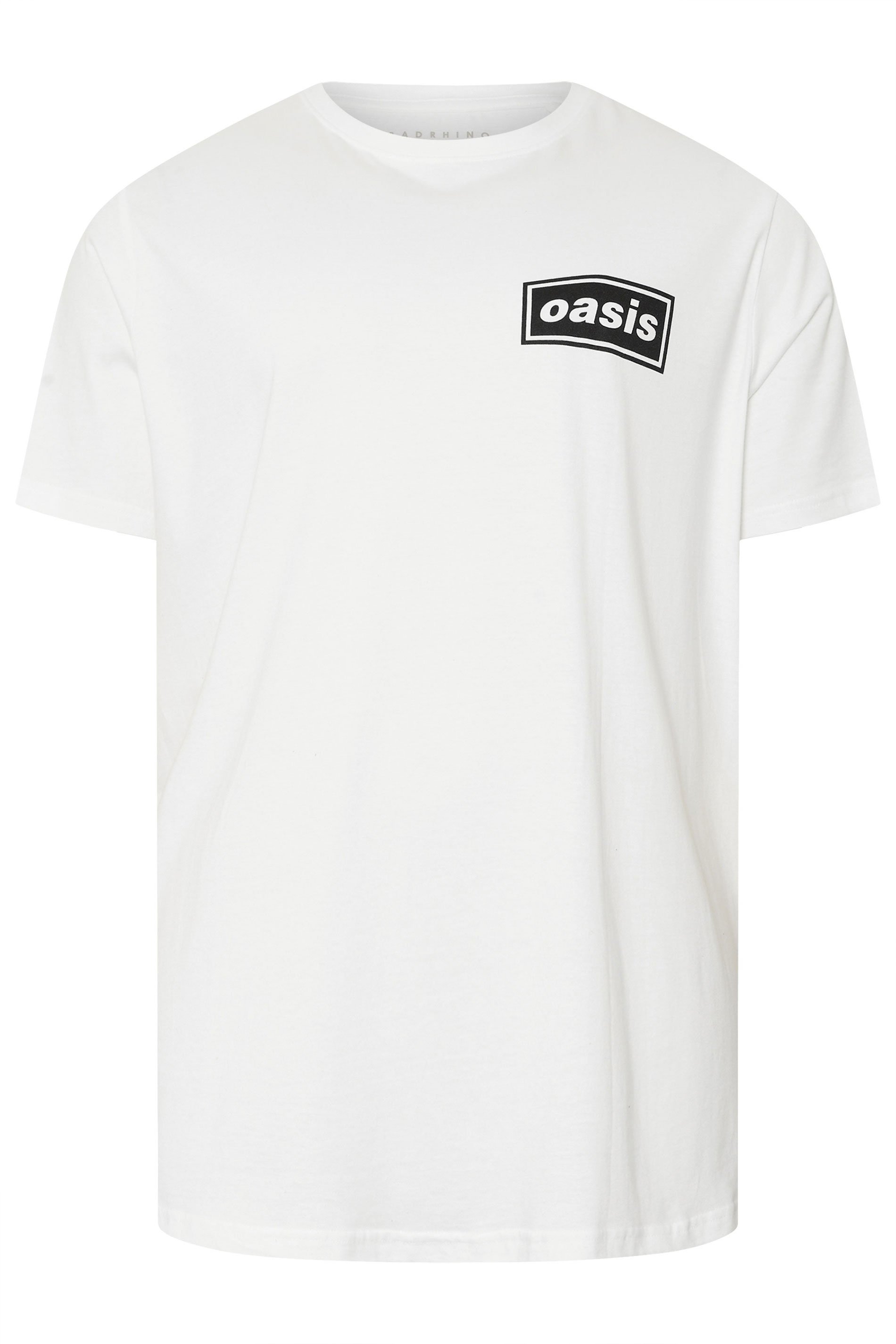 BadRhino Big & Tall White 'Definitely Maybe' Printed Oasis T-Shirt | BadRhino 6