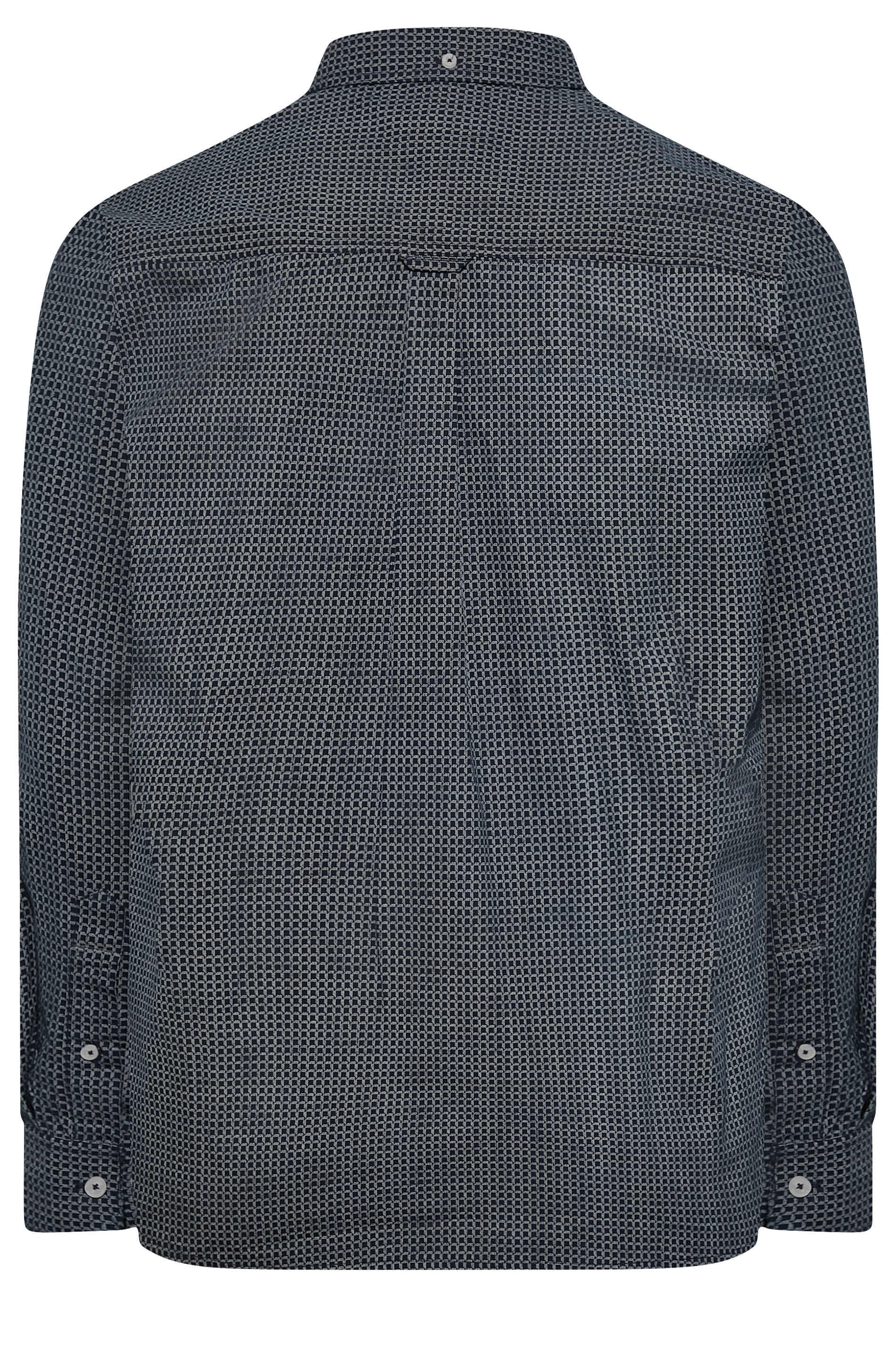 BadRhino Big & Tall Mens Navy Blue & White Cross Print Shirt | BadRhino 4