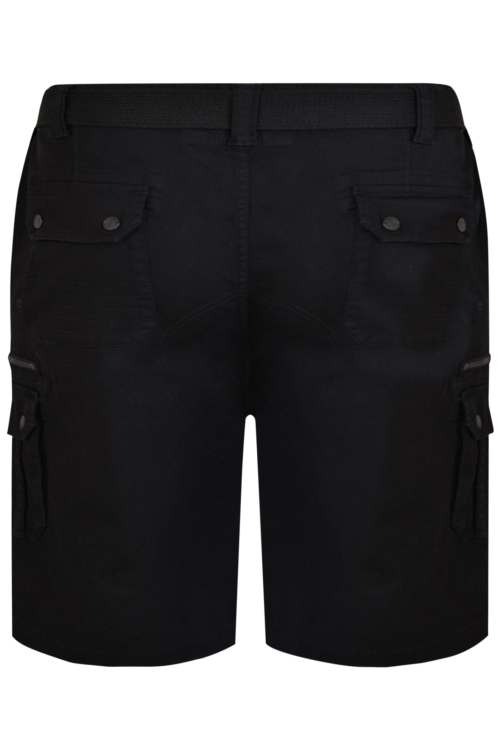 KAM Black Canvas Cargo Shorts | BadRhino 4