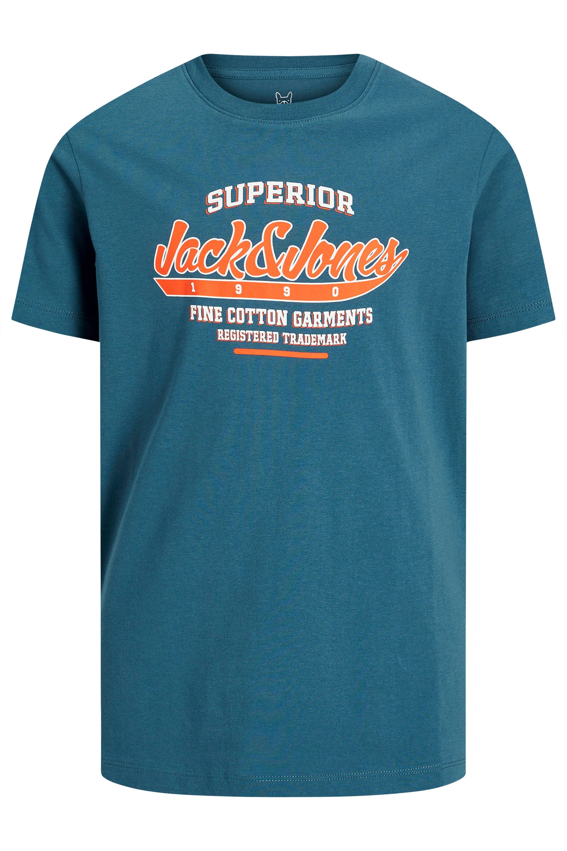 JACK & JONES Big & Tall Blue 'Superior' Printed T-Shirt | BadRhino 3