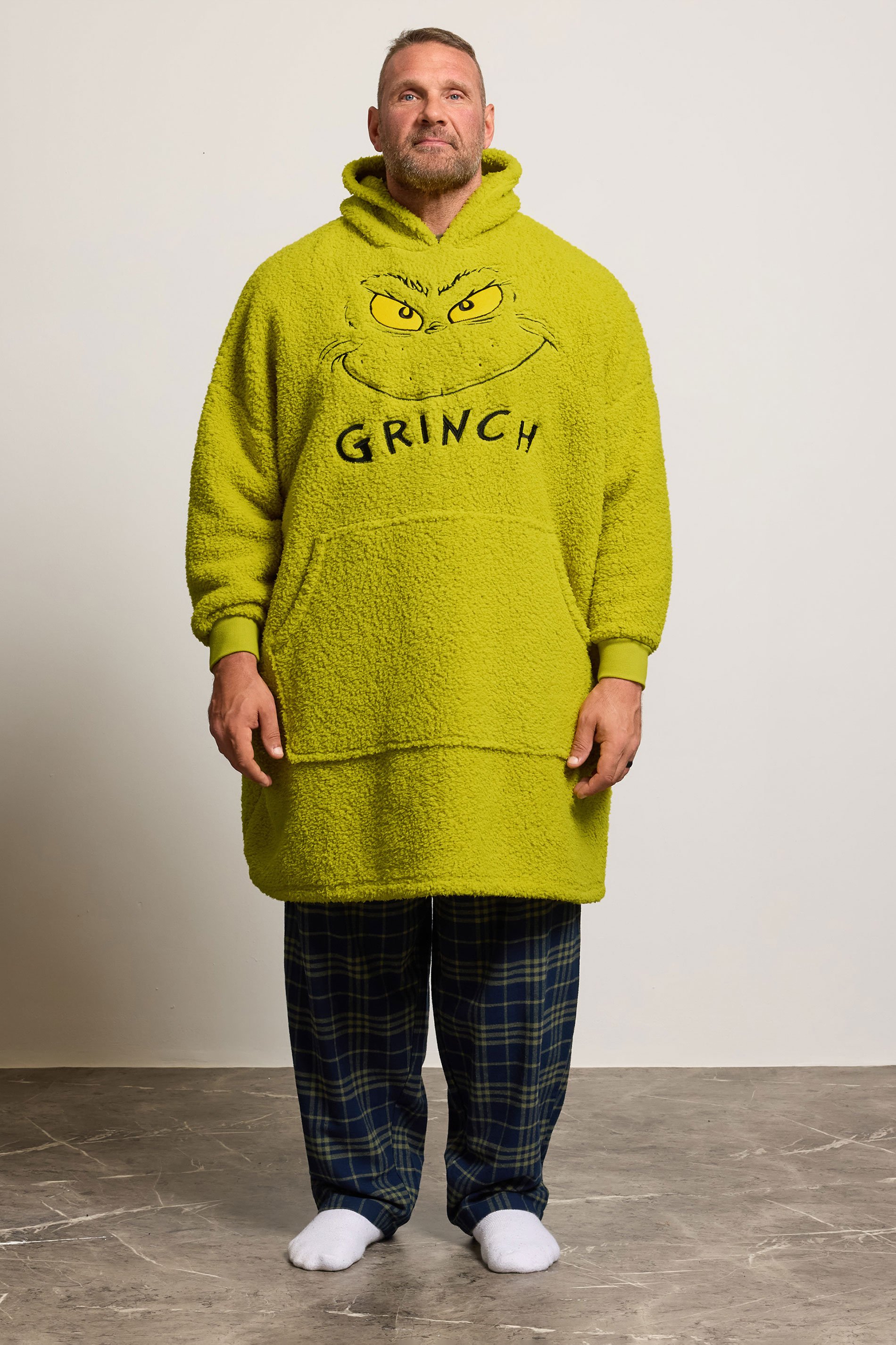 BadRhino Big & Tall Green Grinch Super Soft Blanket Hoodie | BadRhino 2