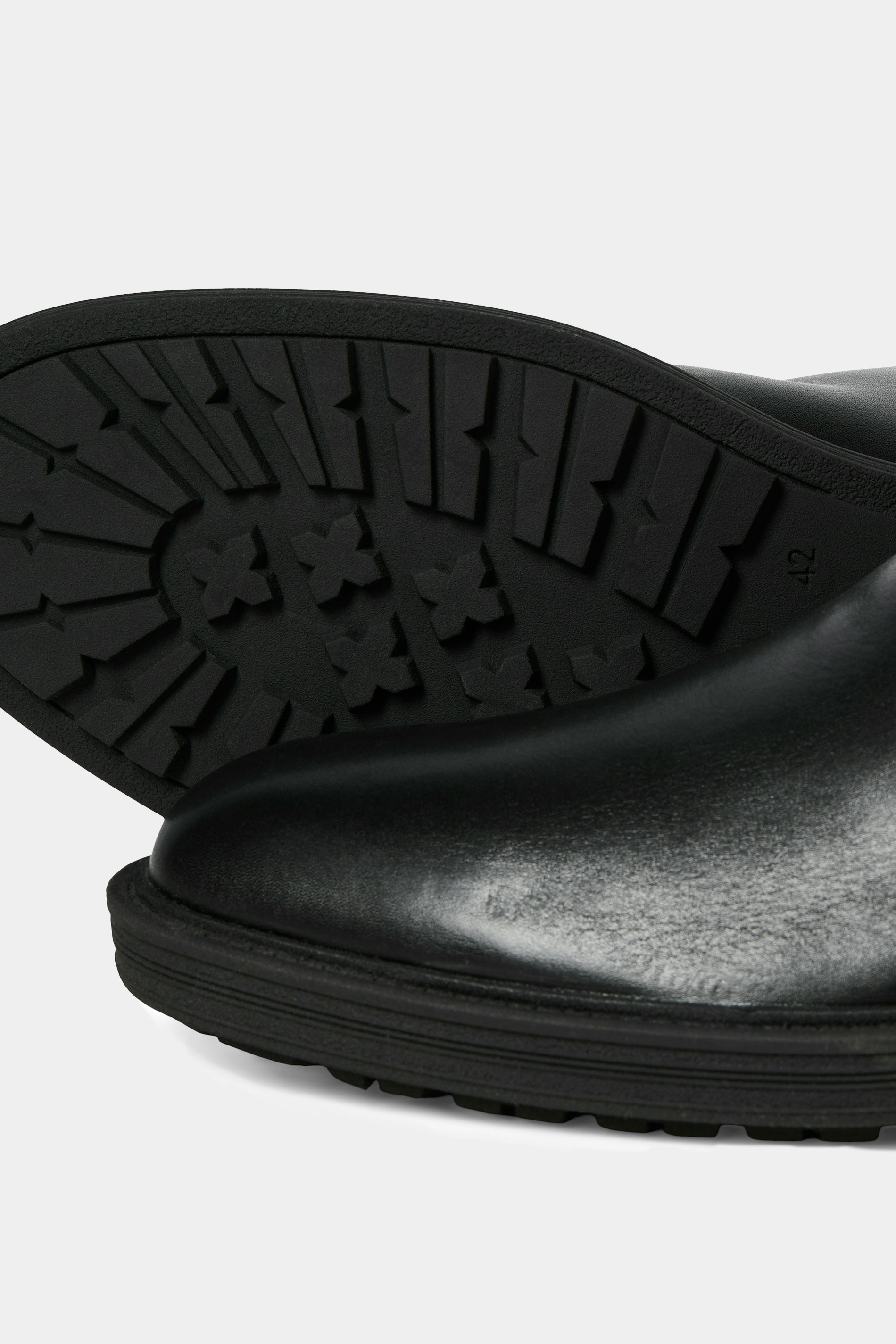 JACK & JONES Black Leather Chelsea Boot | BadRhino 3