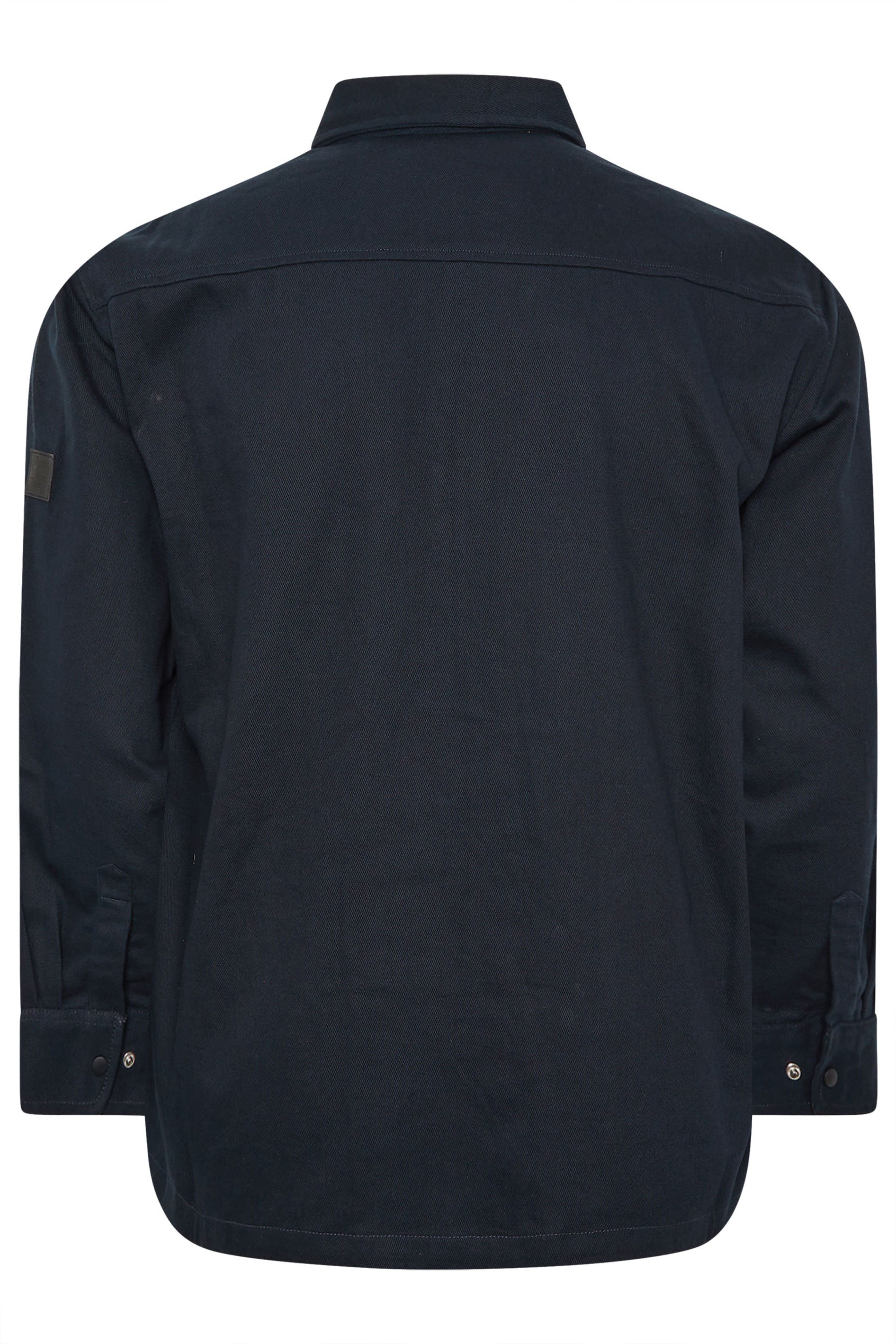 D555 Big & Tall Navy Blue Shacket | BadRhino 4