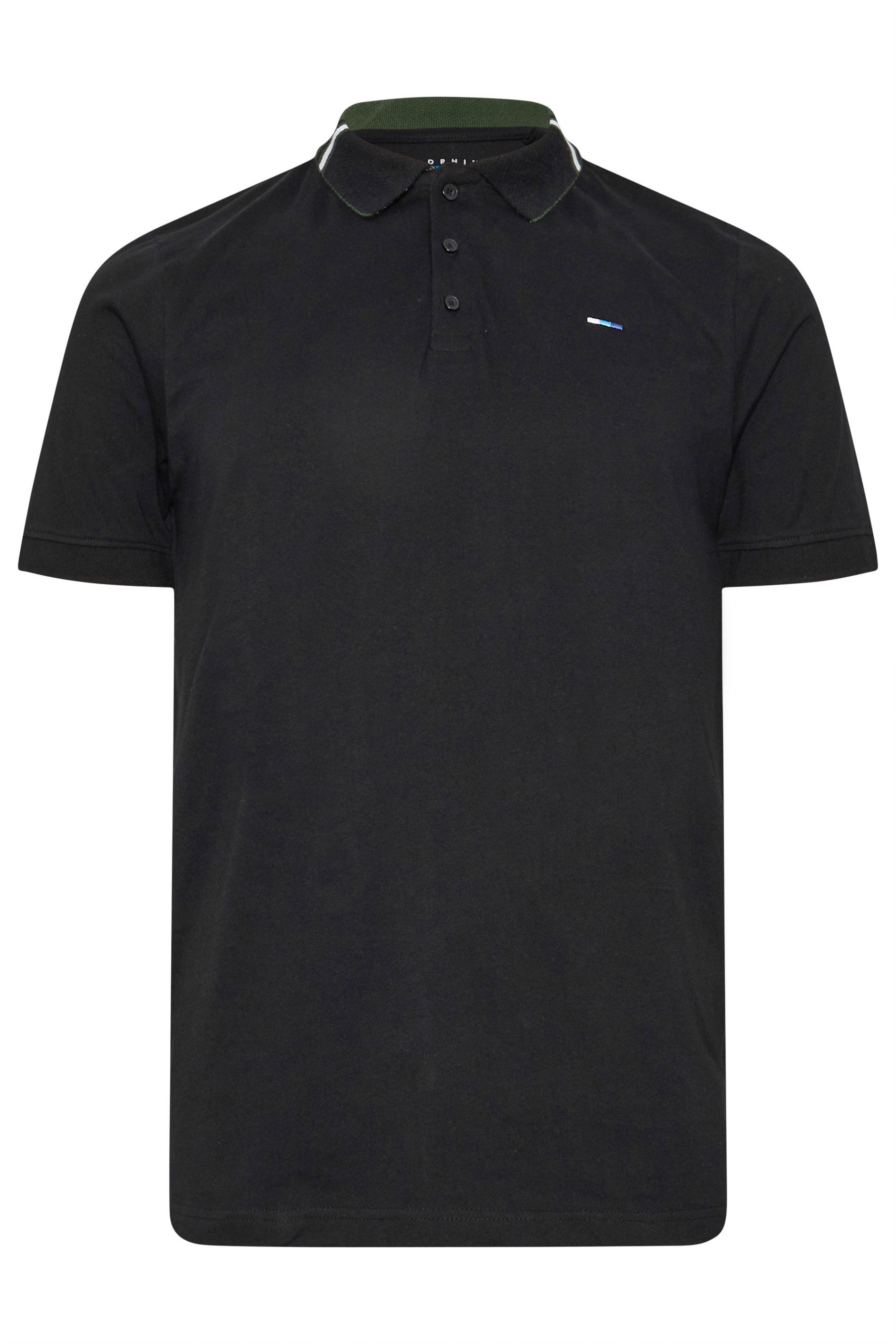 BadRhino Big & Tall Black Jacquard Polo Shirt | BadRhino 6