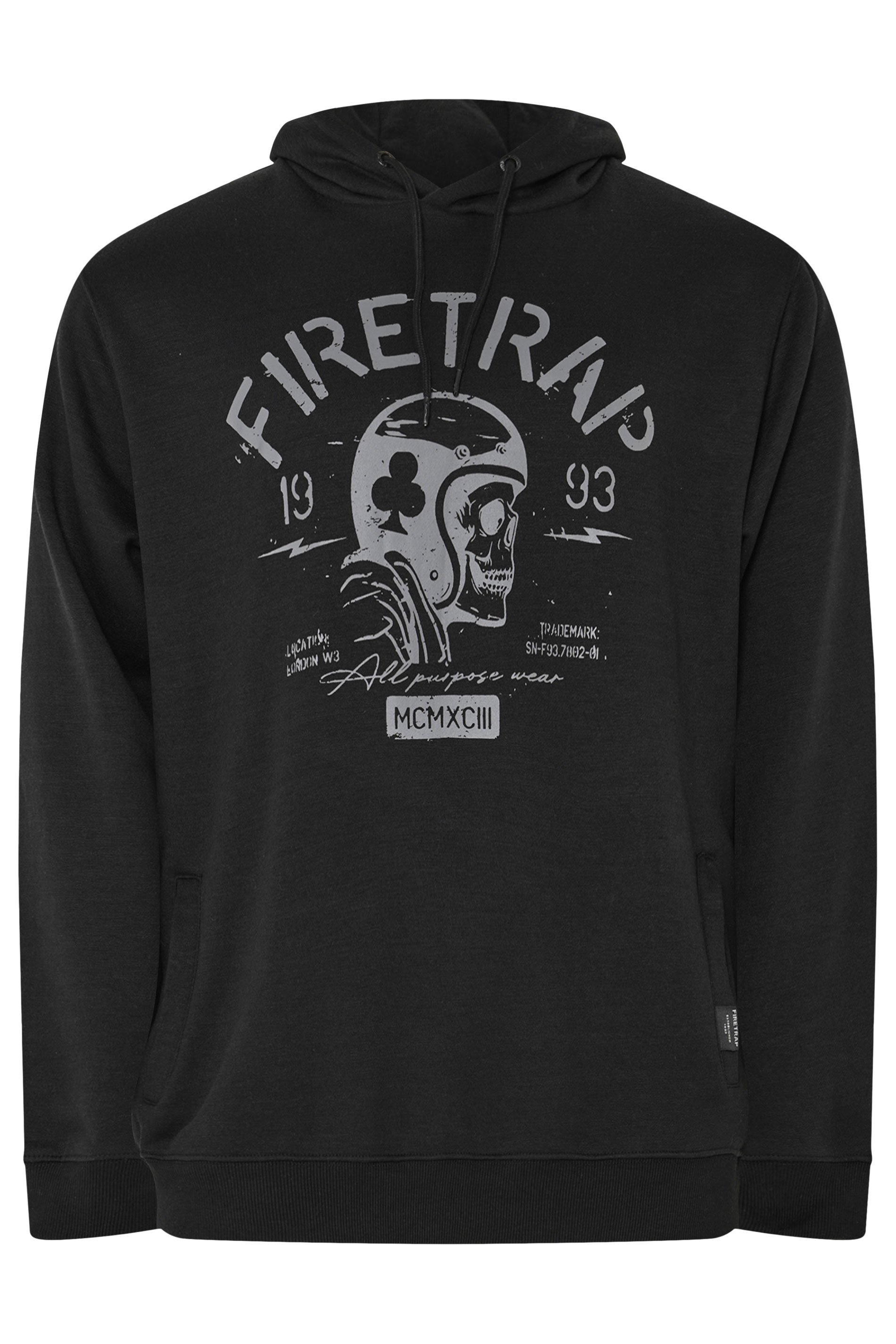 FIRETRAP Big & Tall Navy Blue Hoodie | BadRhino 1