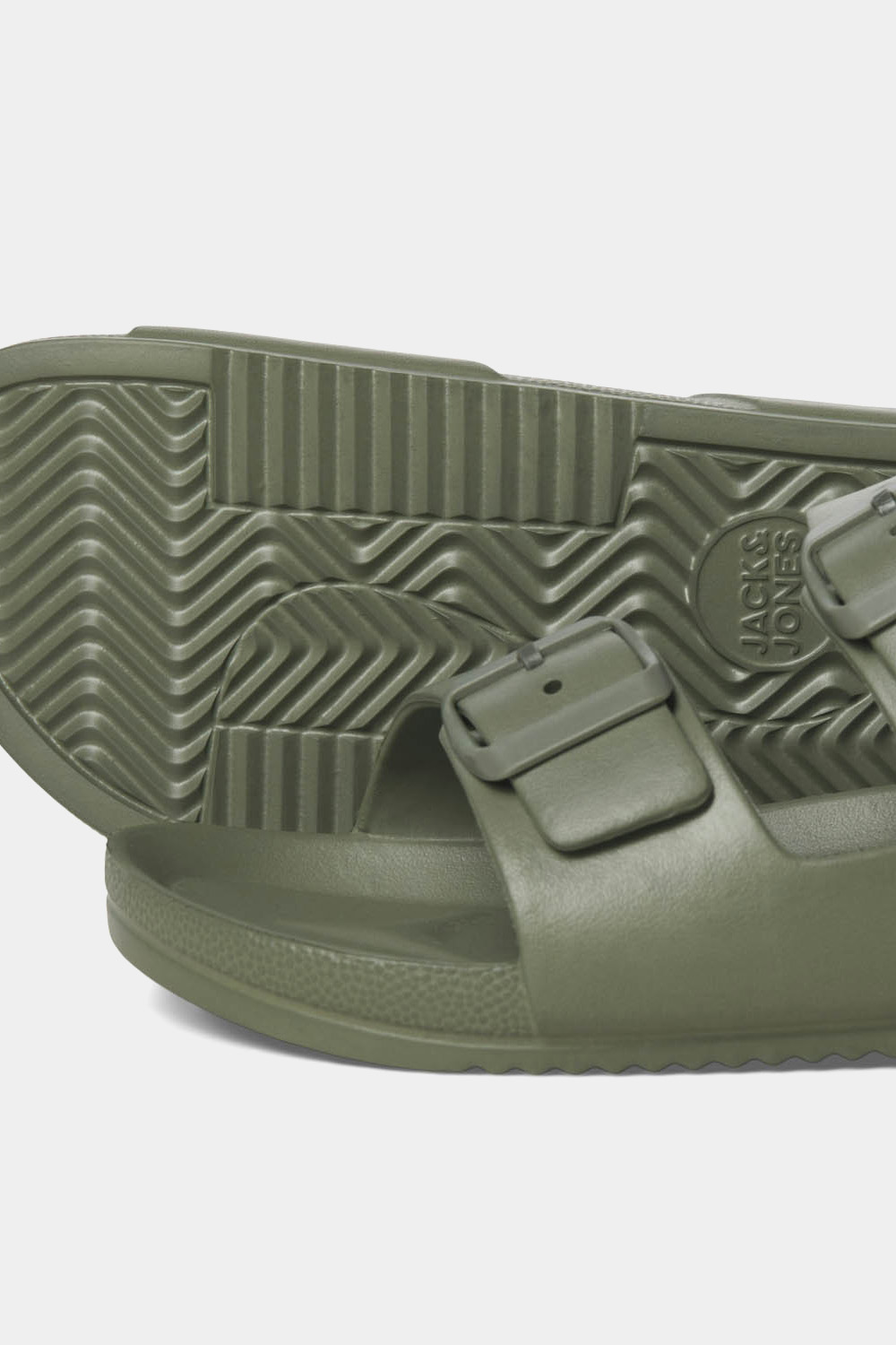 JACK & JONES Big & Tall Green Double Strap Sandals | BadRhino 5