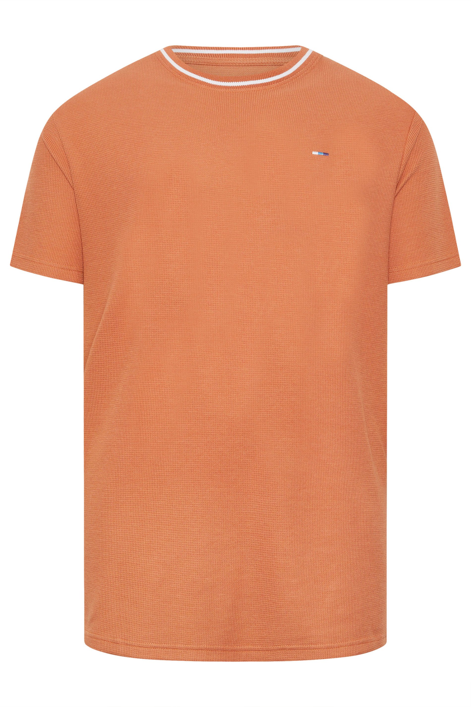 BadRhino Big & Tall Orange Waffle Ringer T-Shirt | BadRhino 2