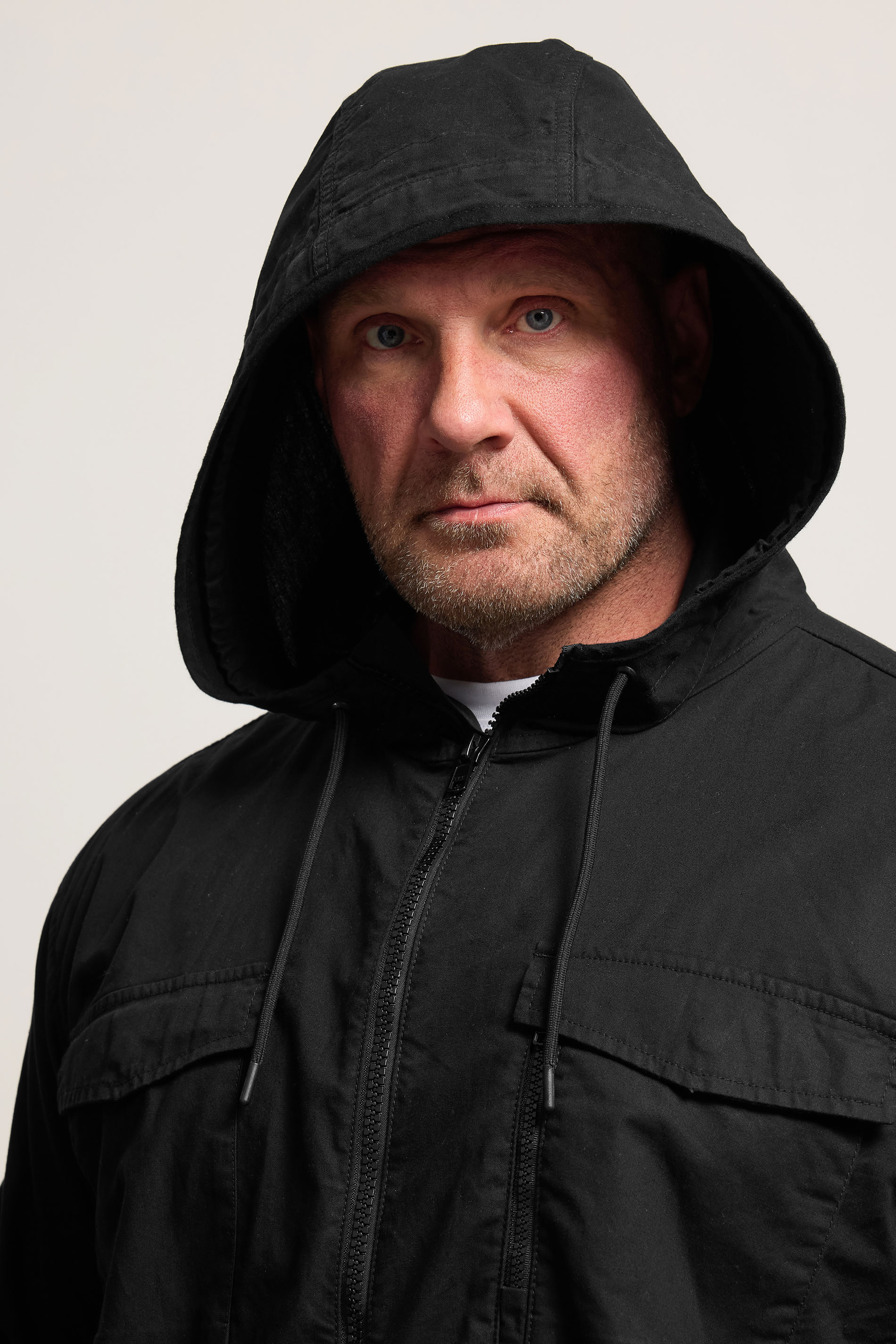 BadRhino Big & Tall Black Canvas Hooded Jacket | BadRhino 6