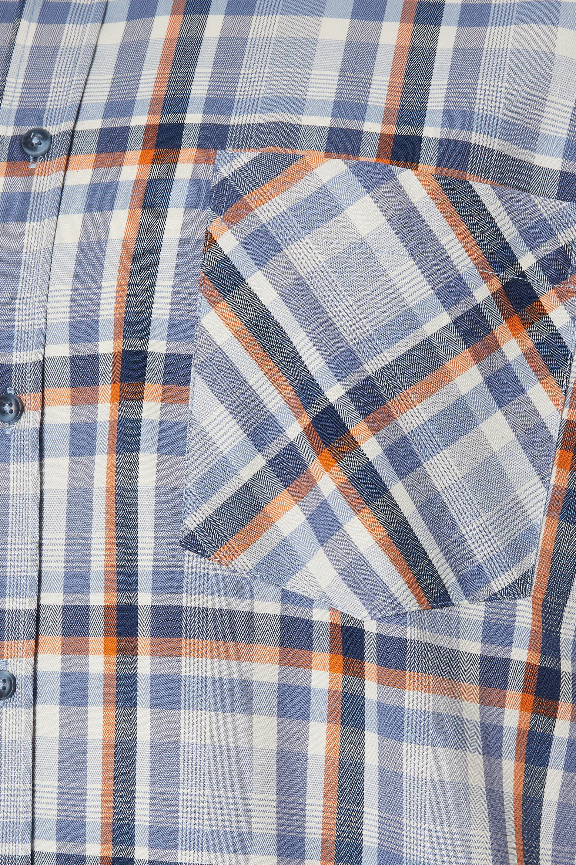 KAM Big & Tall Blue Short Sleeve Check Shirt | BadRhino 2