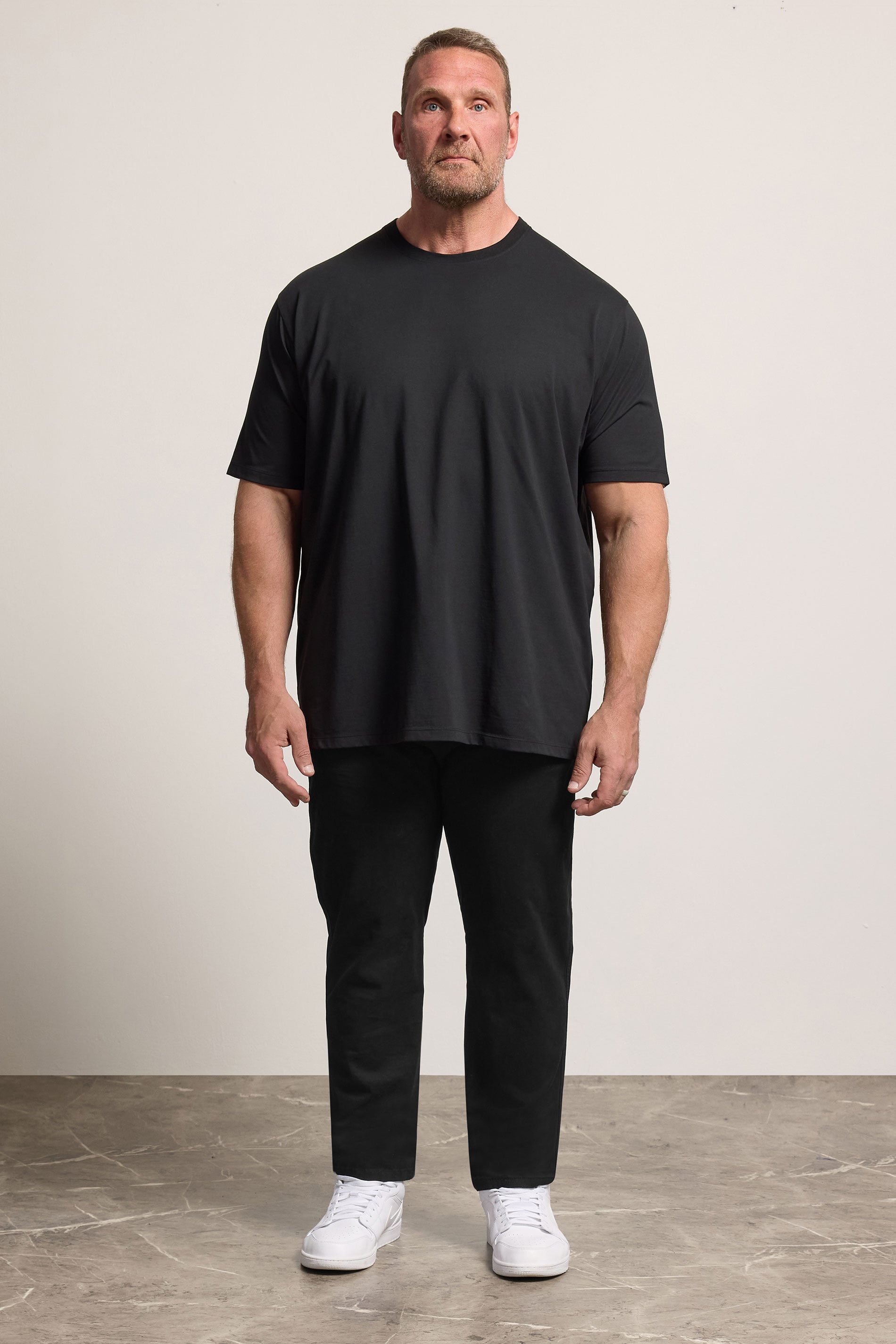 KAM Big & Tall Black Chino Trousers | BadRhino 1