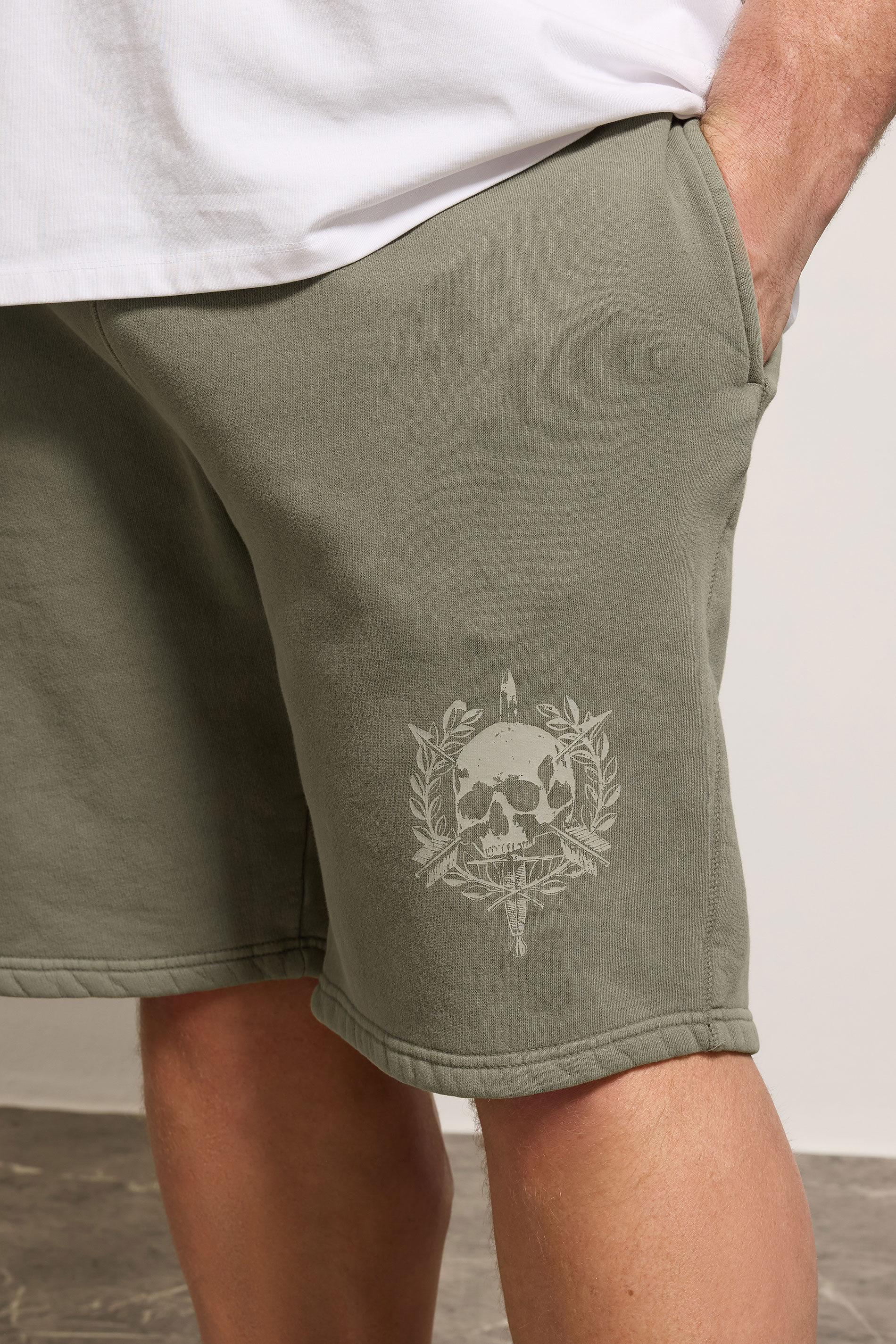 BadRhino Big & Tall Black Japanese Printed Jogger Shorts | BadRhino 4
