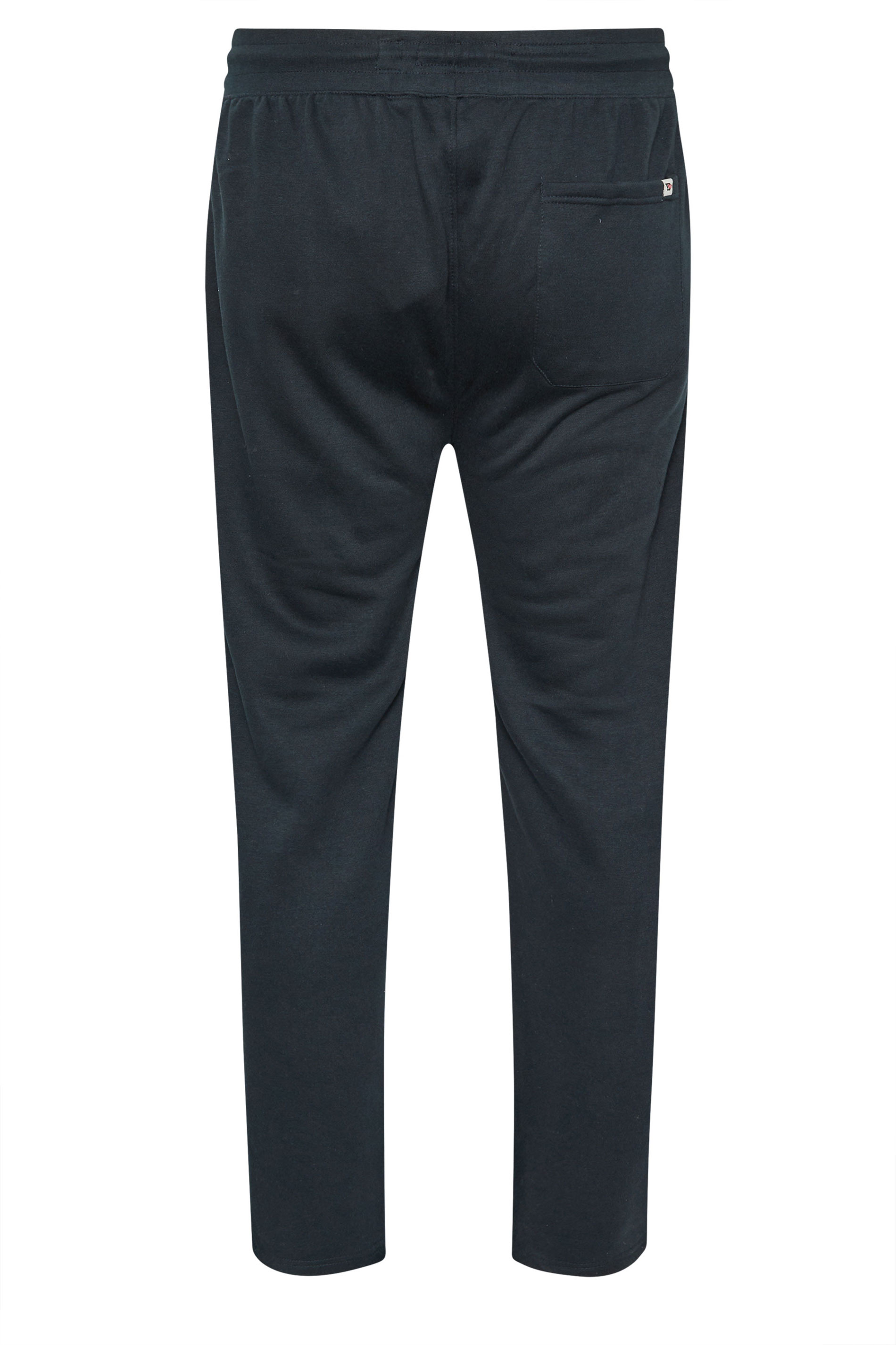 D555 Big & Tall Navy Blue Printed Open Hem Joggers | BadRhino 5