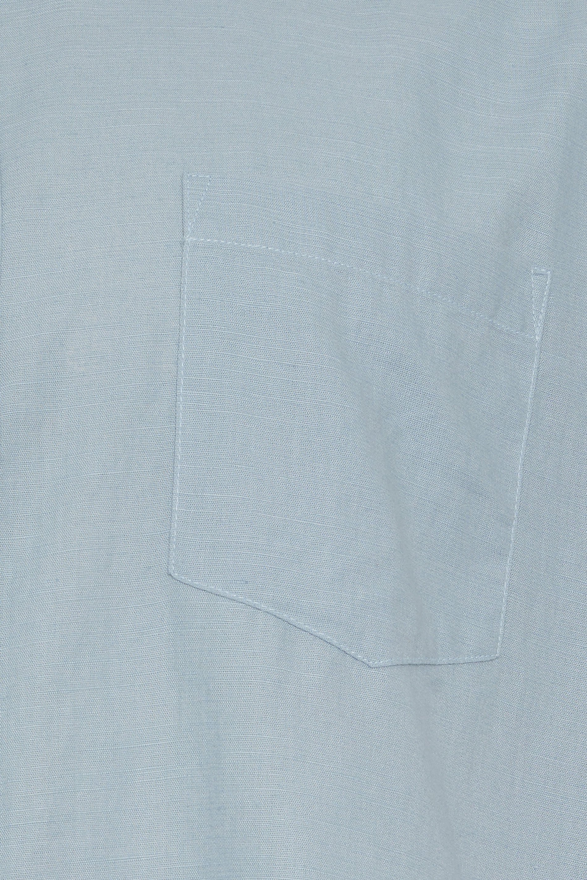 BadRhino Big & Tall Dusky Blue Linen Shirt | BadRhino 6