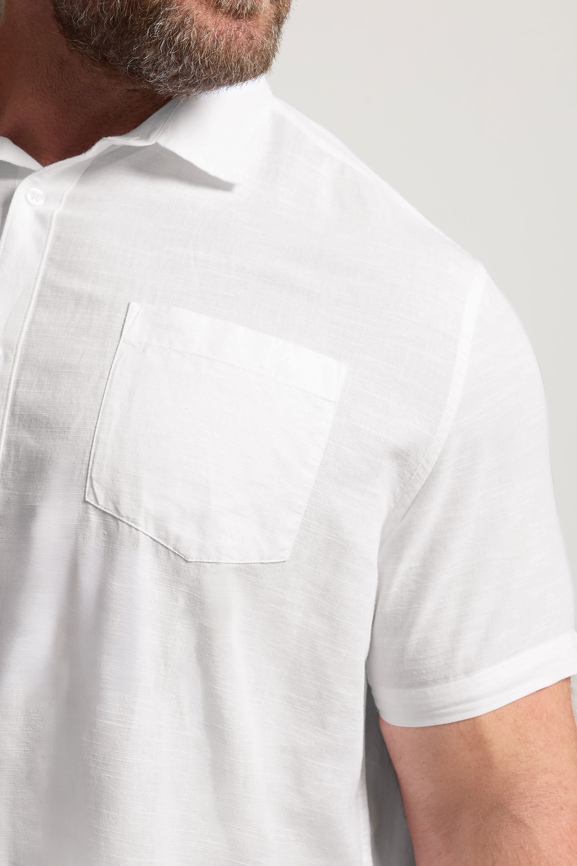 BadRhino Big & Tall White Linen Shirt | BadRhino 5