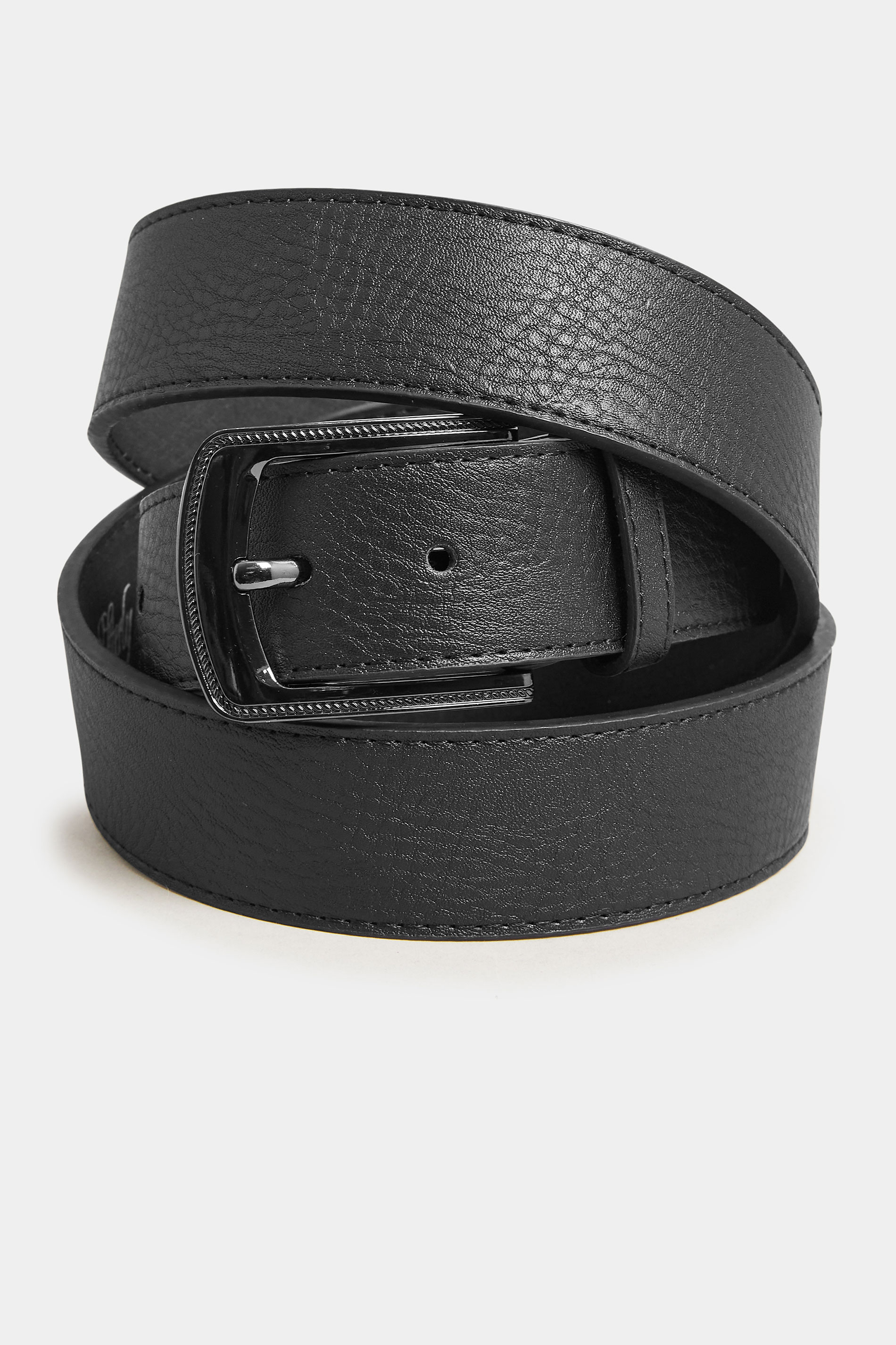 D555 Black Bonded Leather Buckle Belt | BadRhino  2