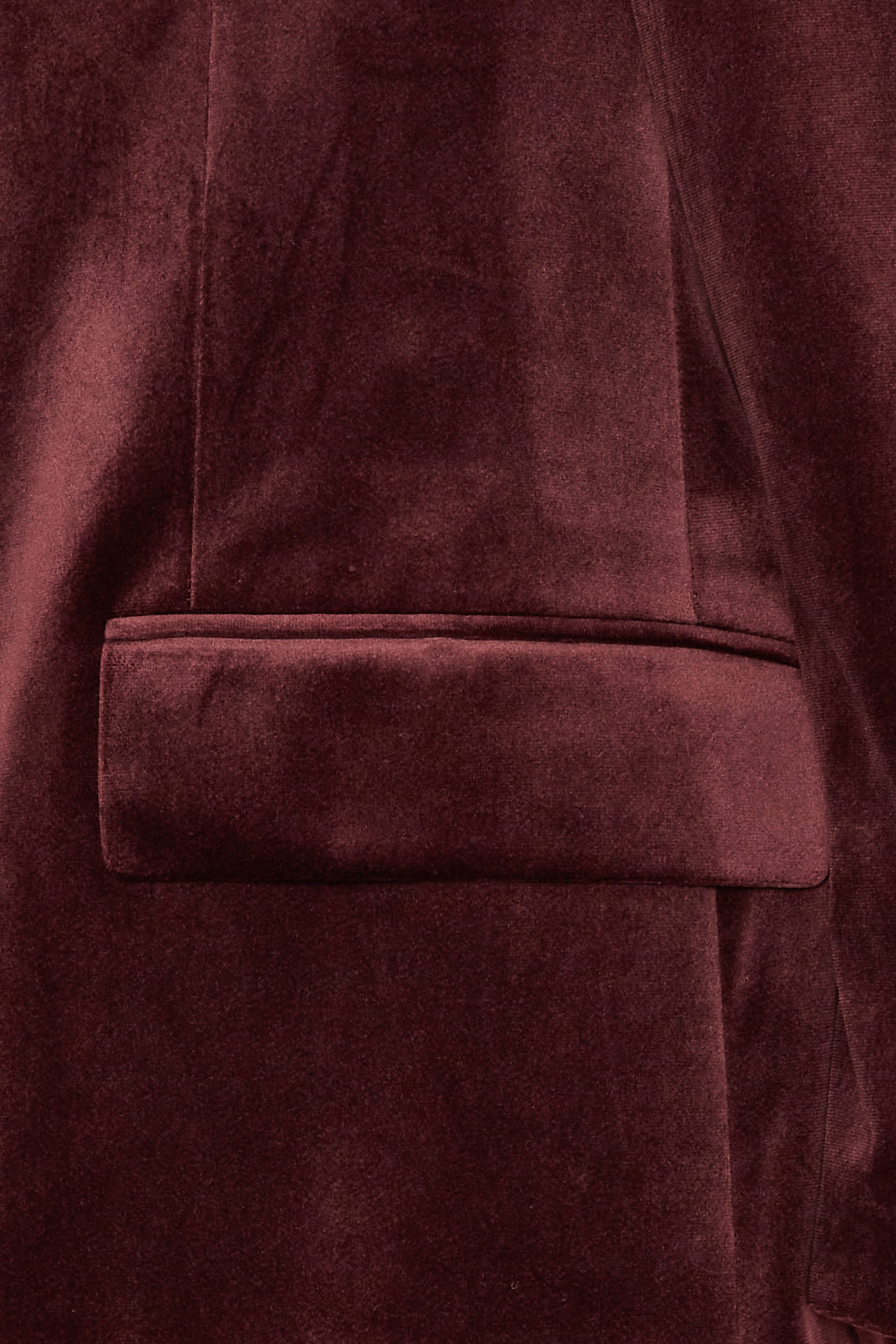 BadRhino Big & Tall Burgundy Red Tailored Velvet Blazer | BadRhino 4