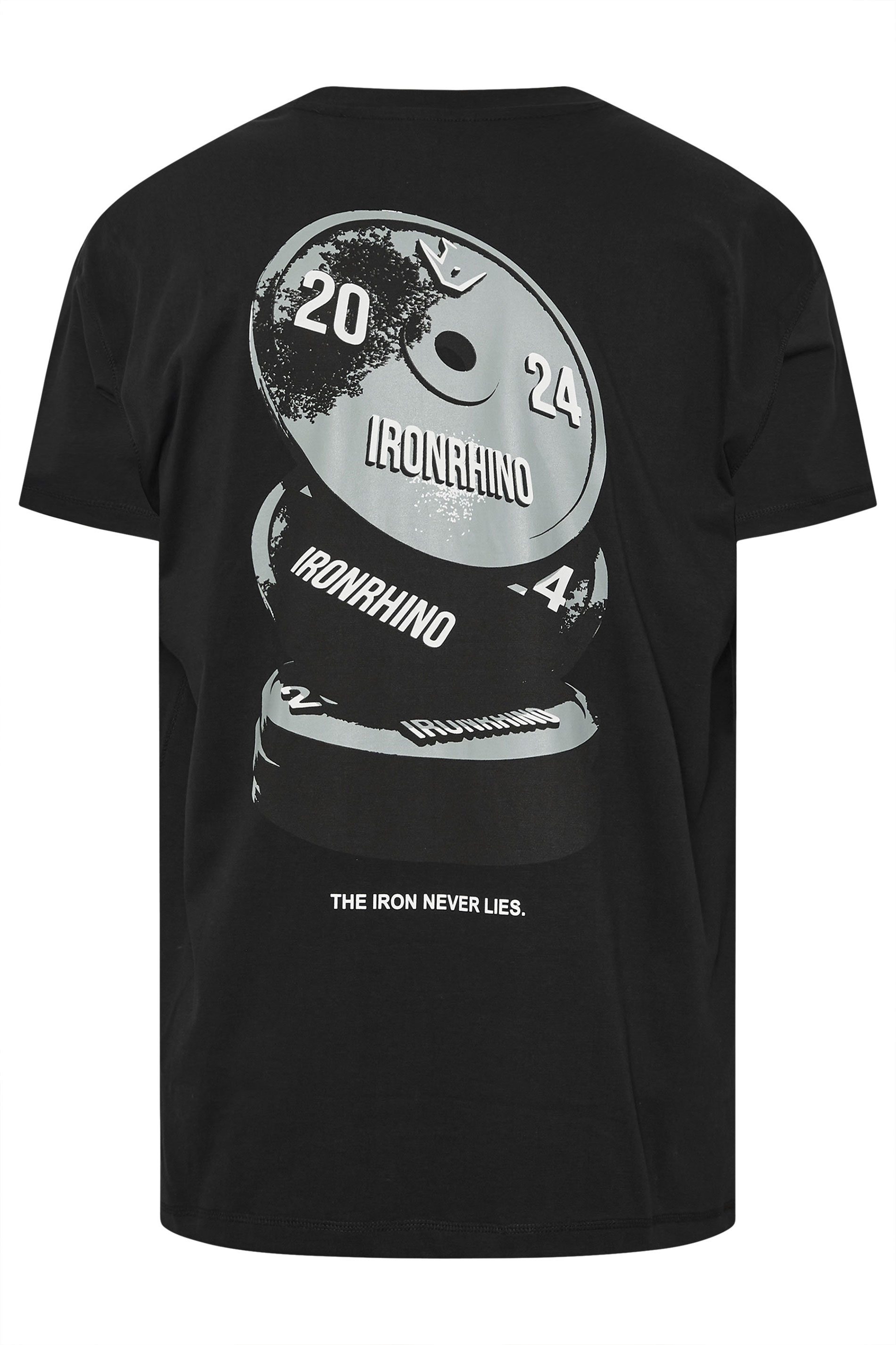 IronRhino Big & Tall Black 'Iron Never Lies' Printed T-Shirt | BadRhino 7