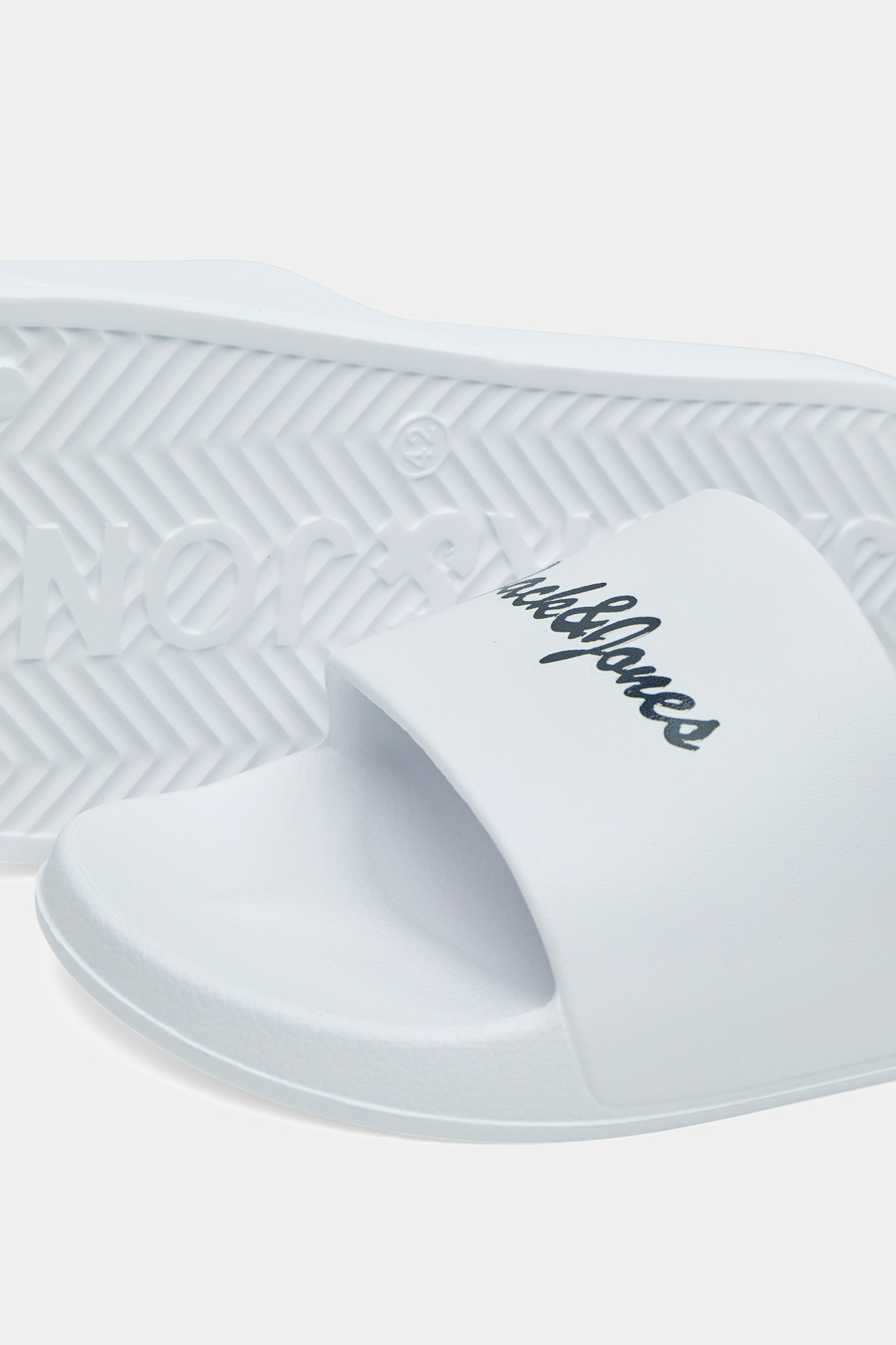 JACK & JONES Big & Tall White Moulded Logo Slider | BadRhino 4