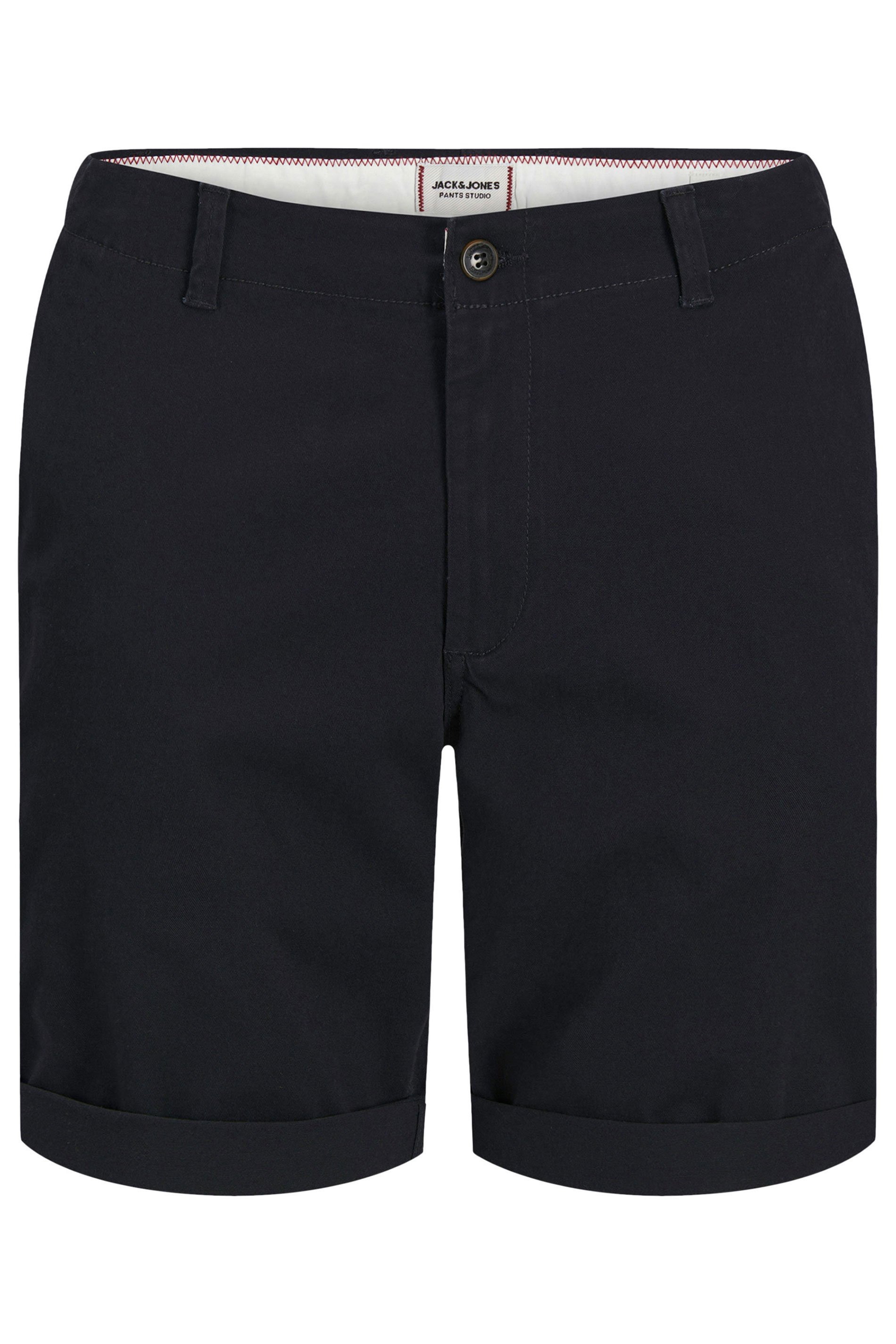 JACK & JONES Big & Tall Navy Blue Chino Shorts | Badrhino 3
