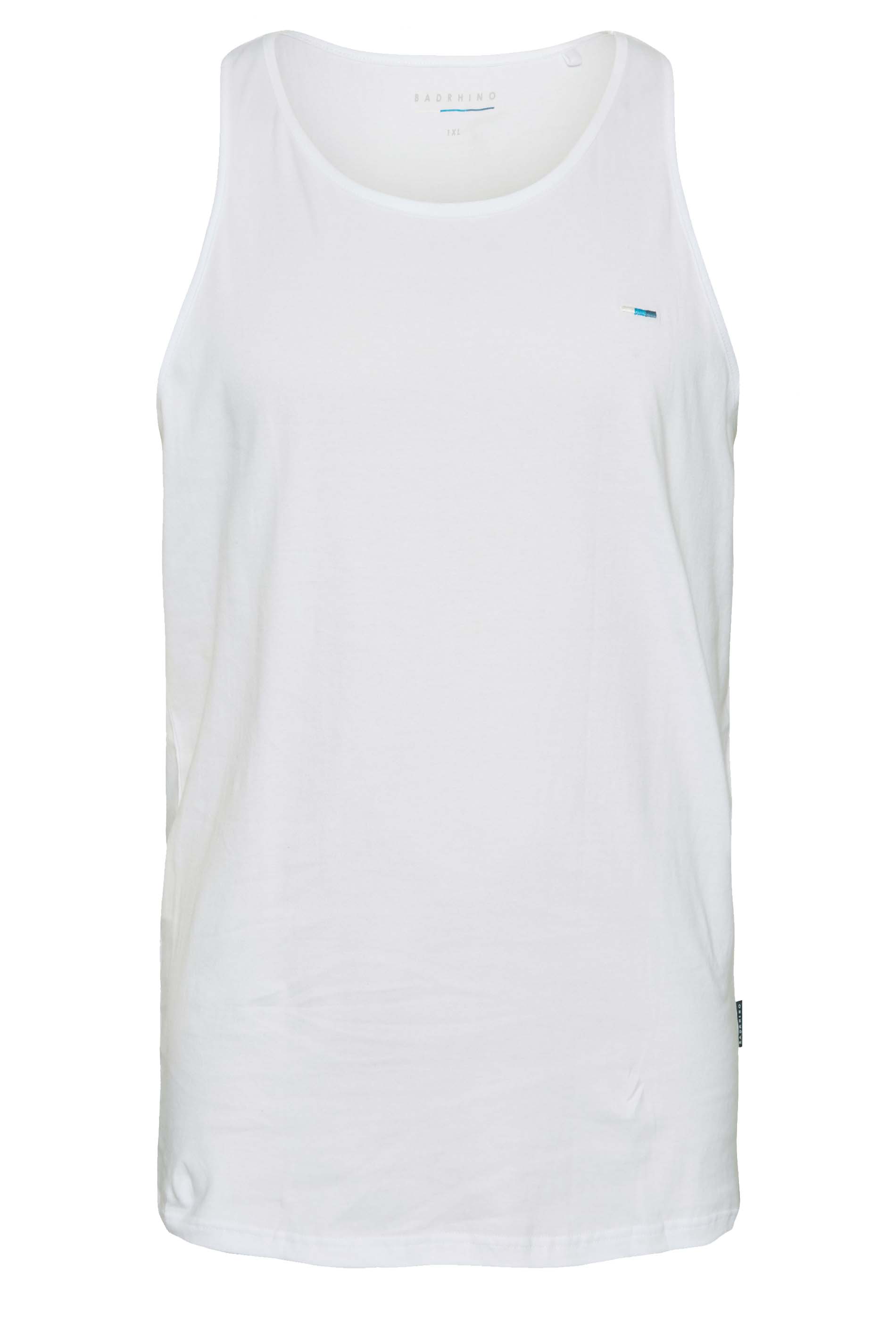 BadRhino Big & Tall White 5 Pack Vest Tops | BadRhino 5