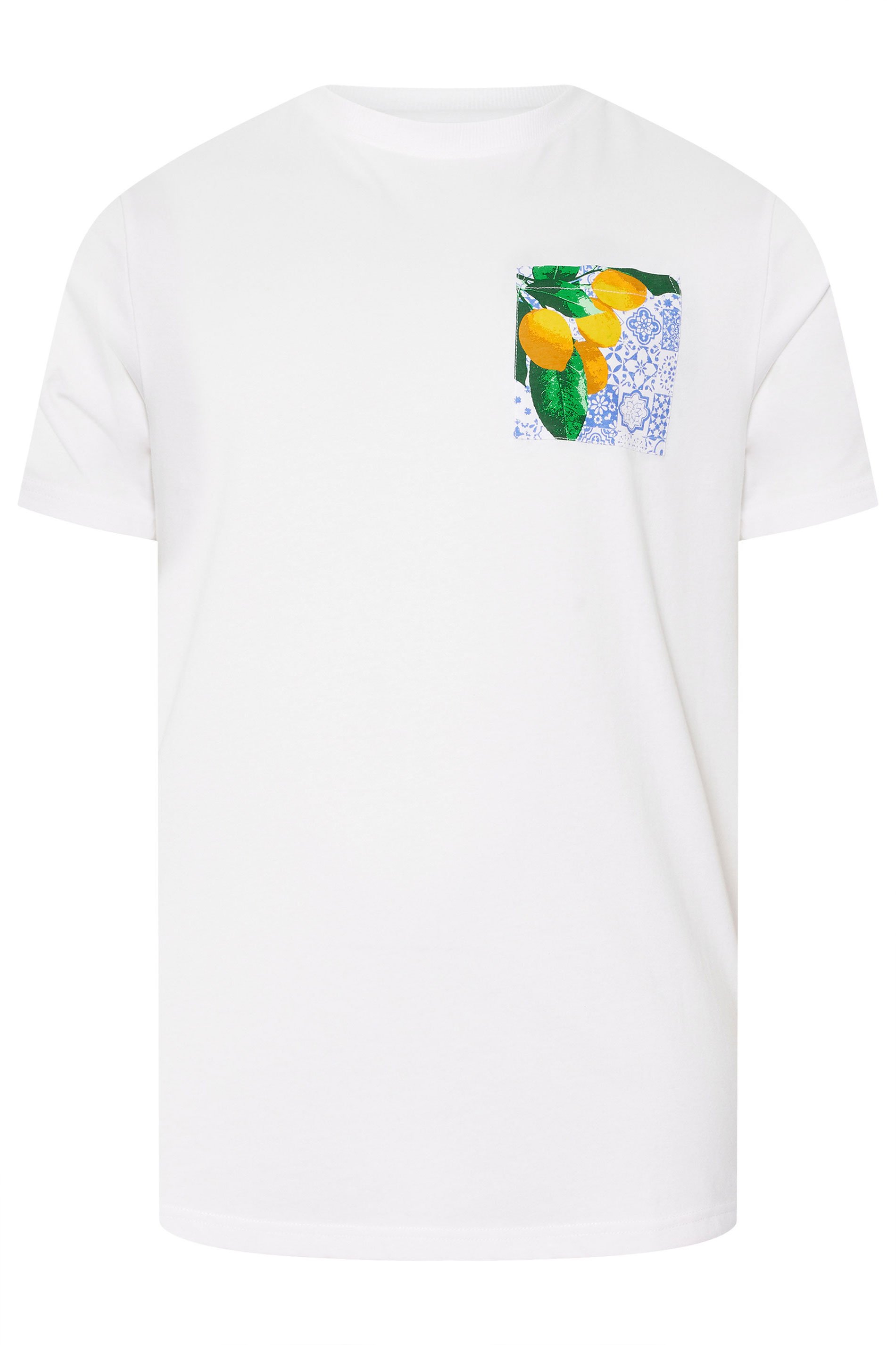 BadRhino Big & Tall White Lemon Graphic T-Shirt | BadRhino 8