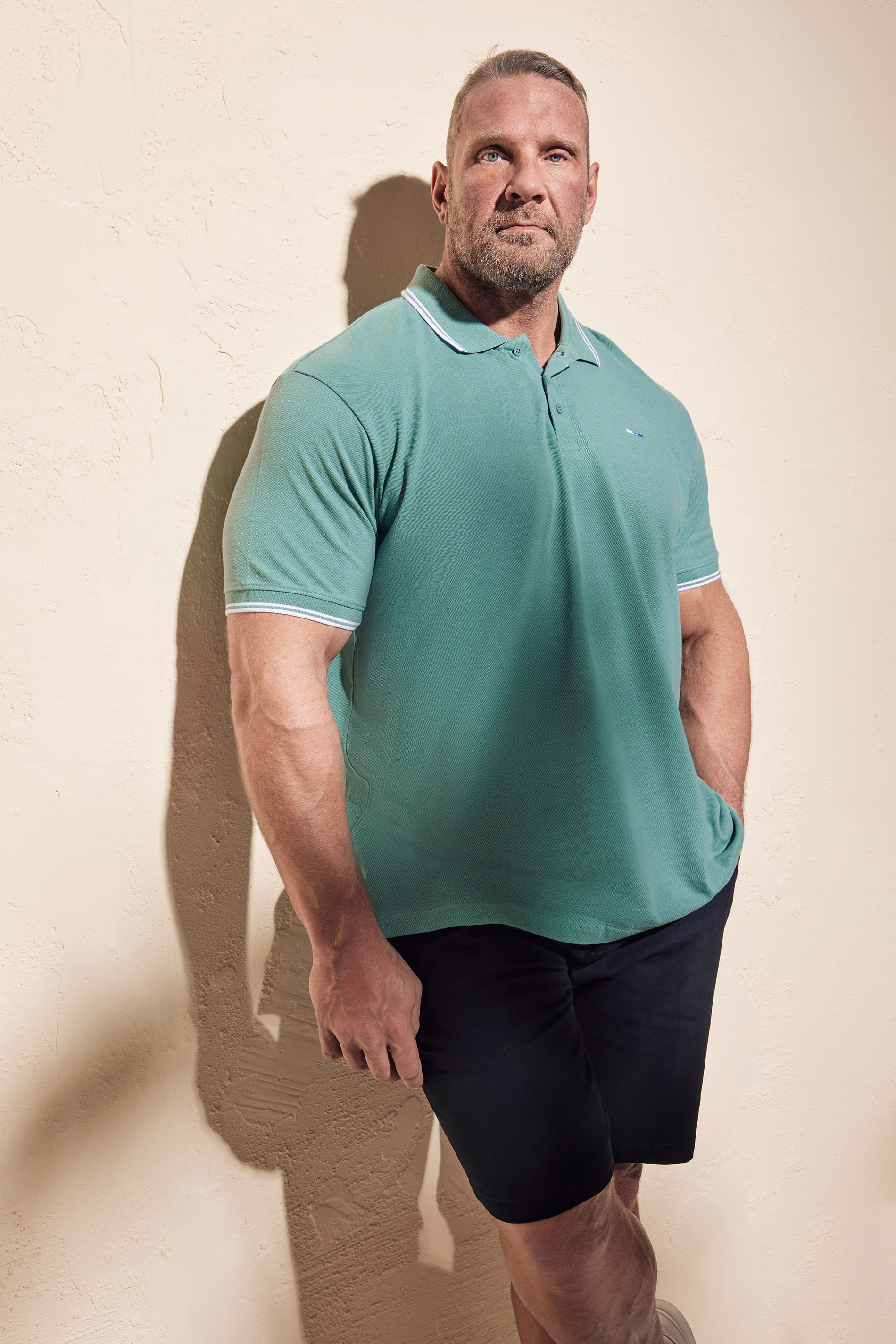 BadRhino Big & Tall Mineral Blue Tipped Polo Shirt | BadRhino  1