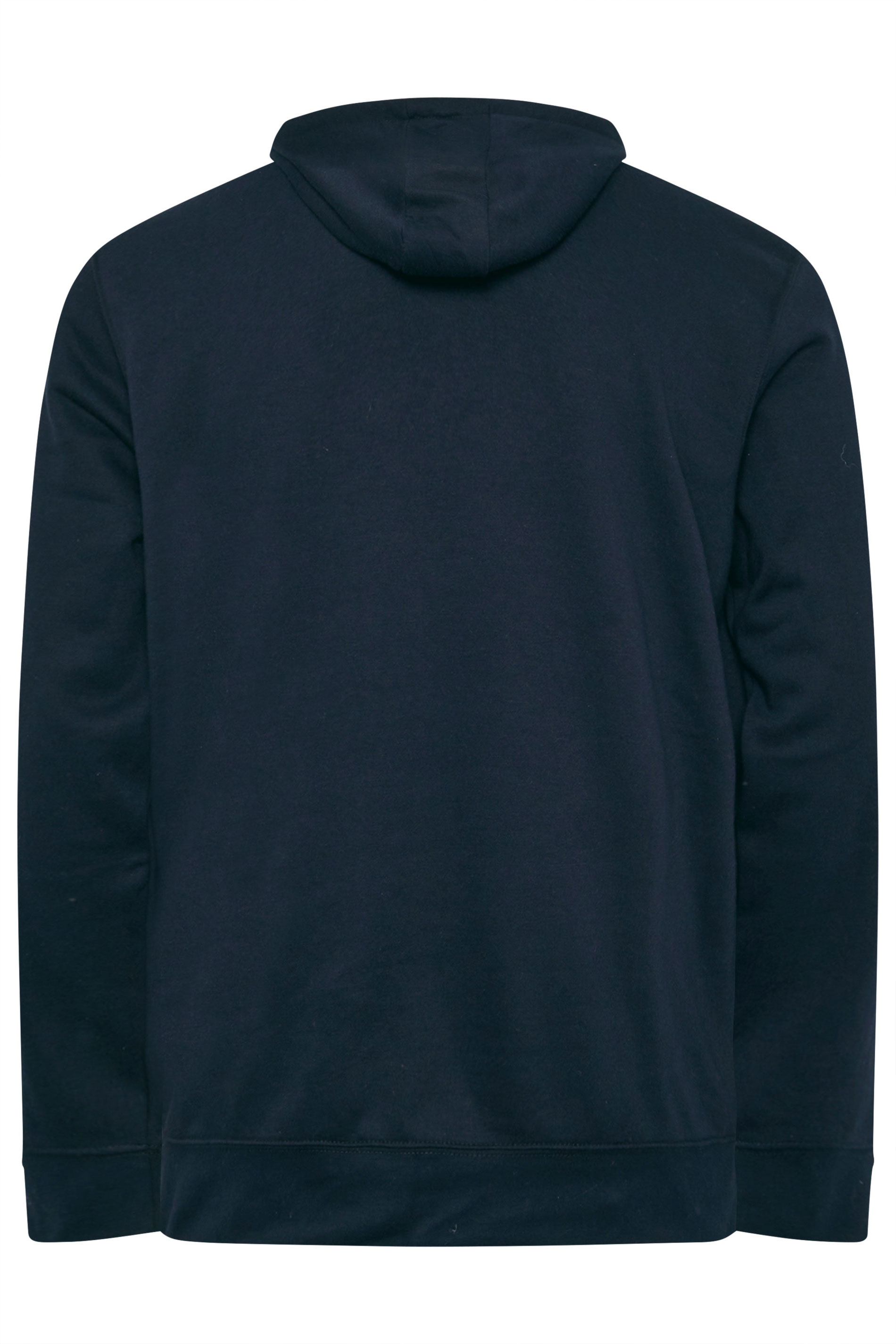 D555 Big & Tall Navy Couture Zip Through Hoodie | BadRhino 5