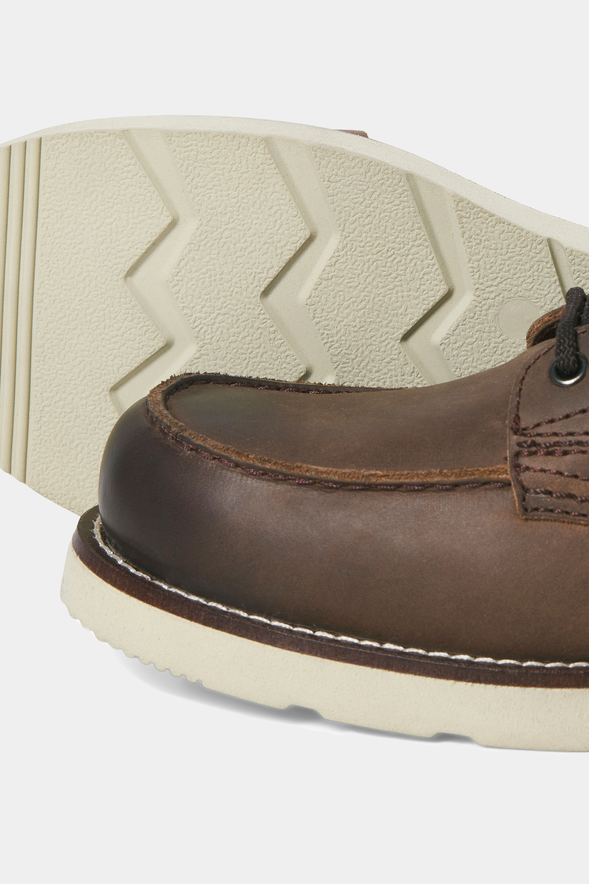 JACK & JONES Big & Tall Brown Stone Leather Toronto Boots | BadRhino 3