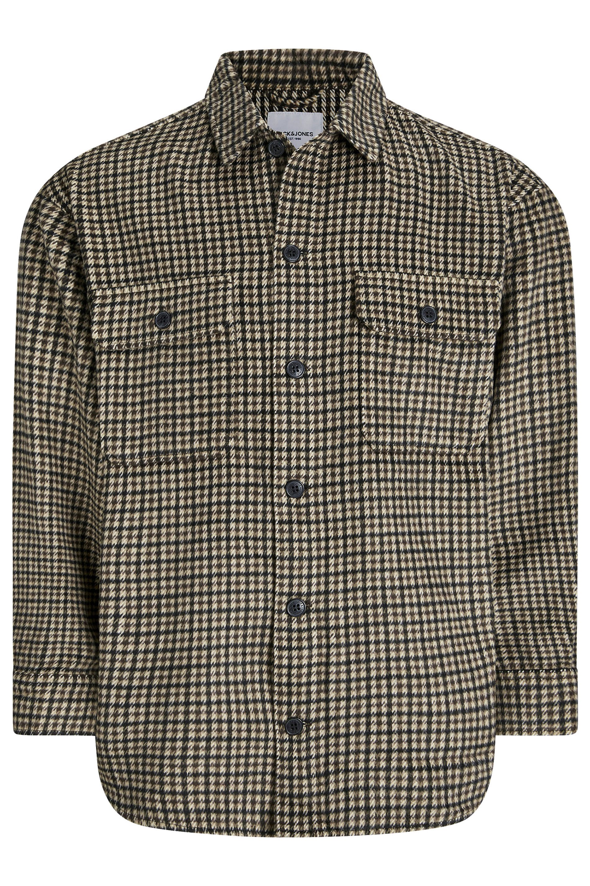 BadRhino Big & Tall Black Check Long Sleeve Overshirt | BadRhino 1
