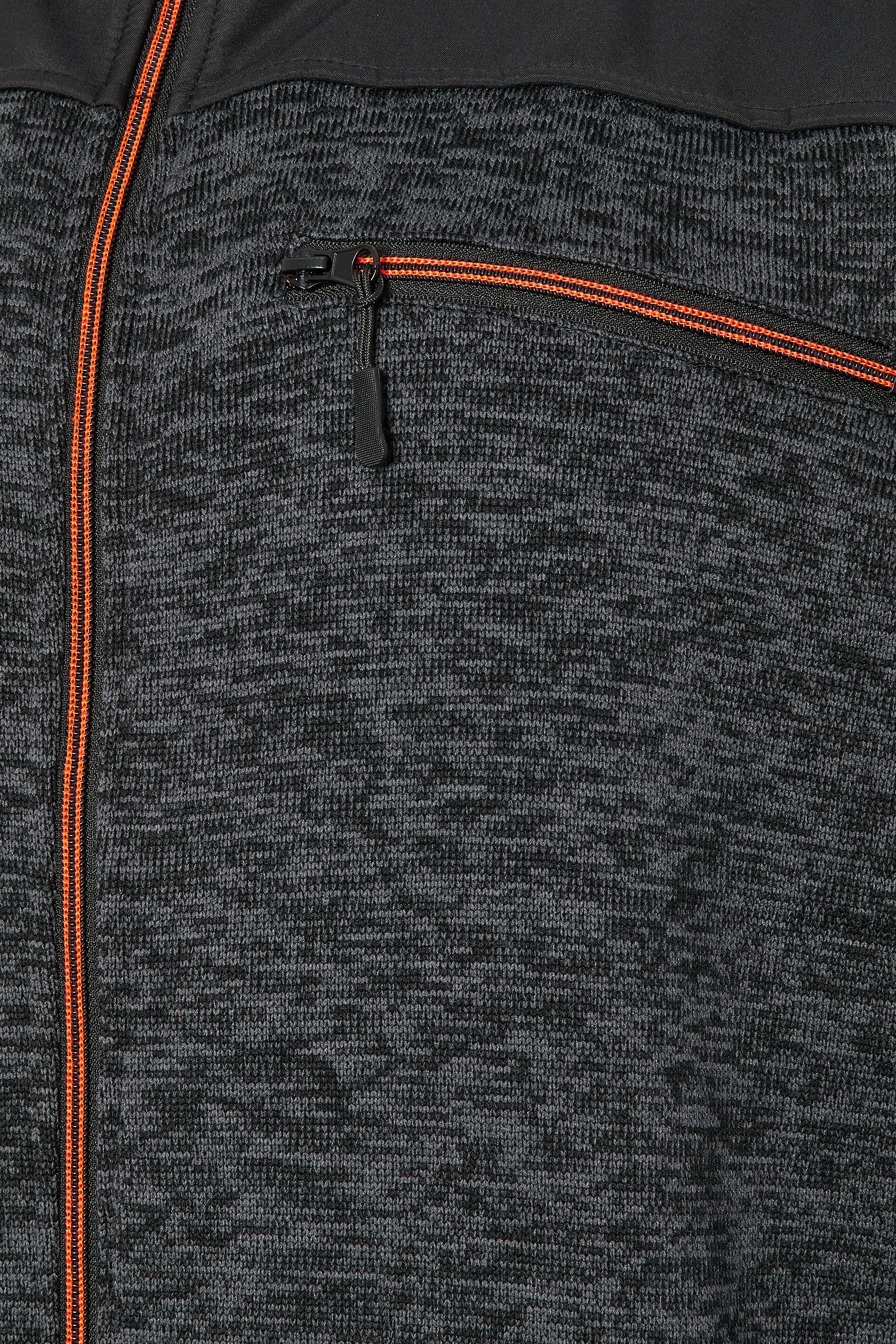 Kam Big & Tall Black Twisted Marl Fleece Jacket | BadRhino 3