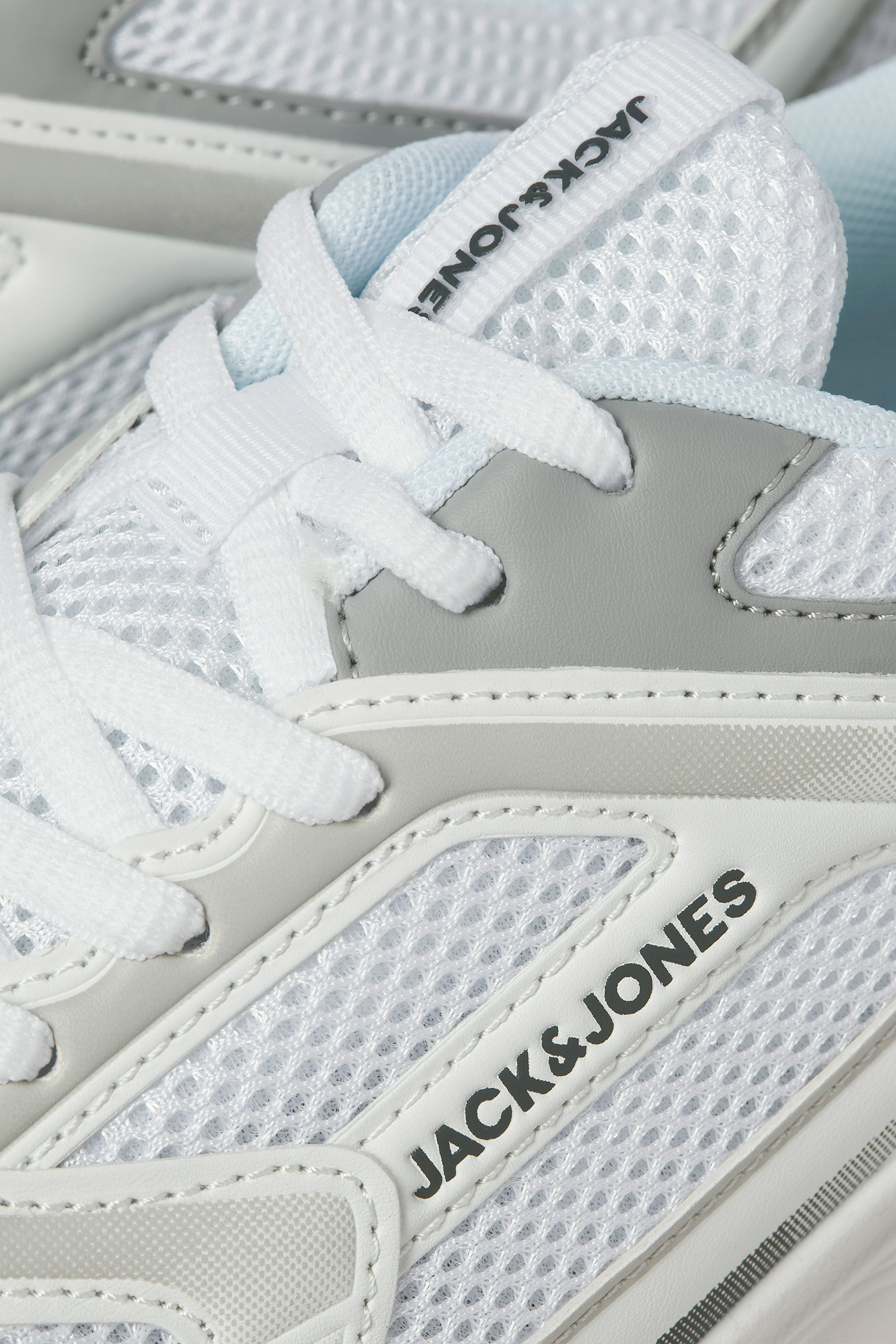 JACK & JONES White Mesh Trainer | BadRhino 5