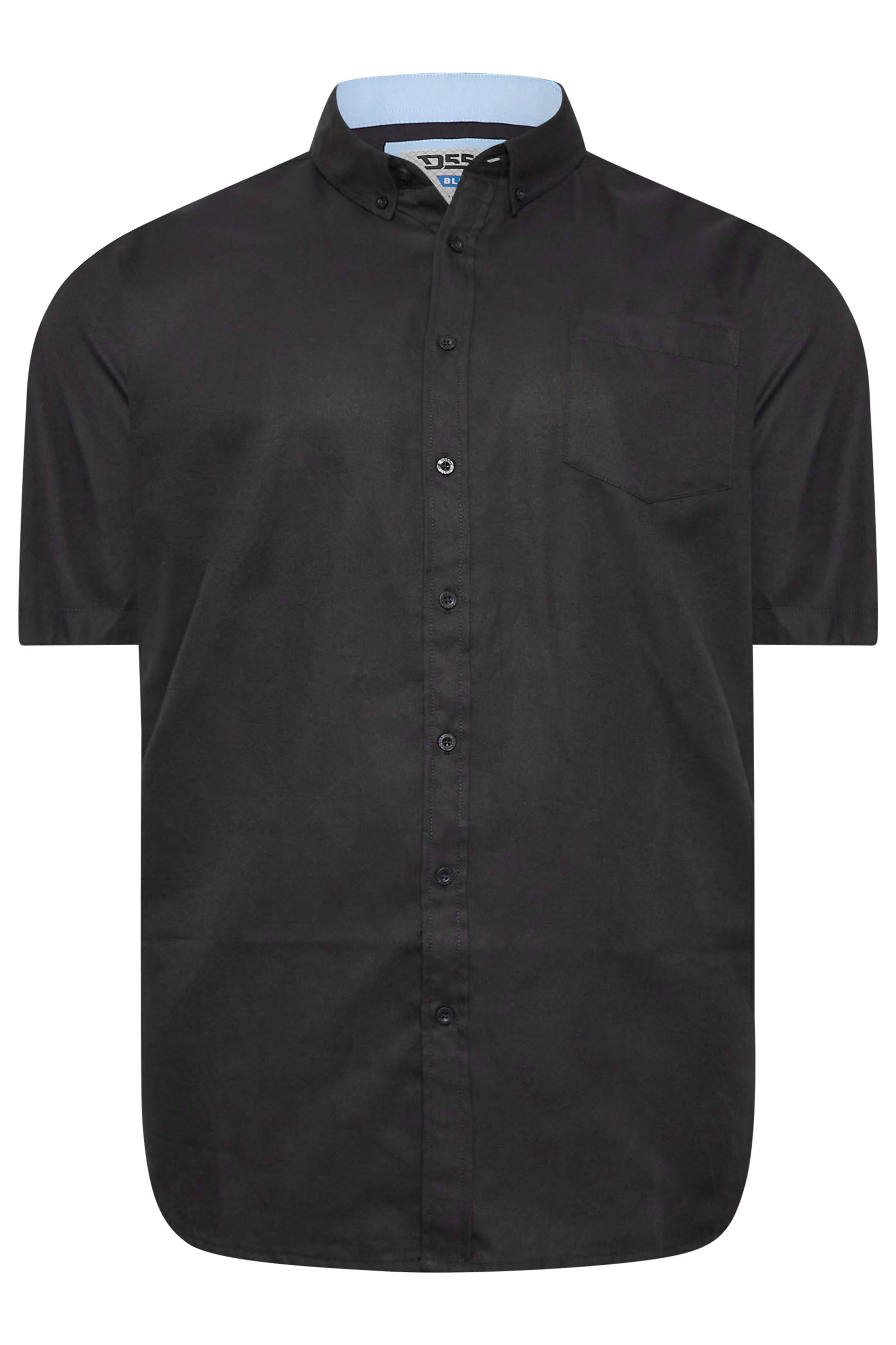 D555 Big & Tall Black Short Sleeve Oxford Shirt | BadRhino 3