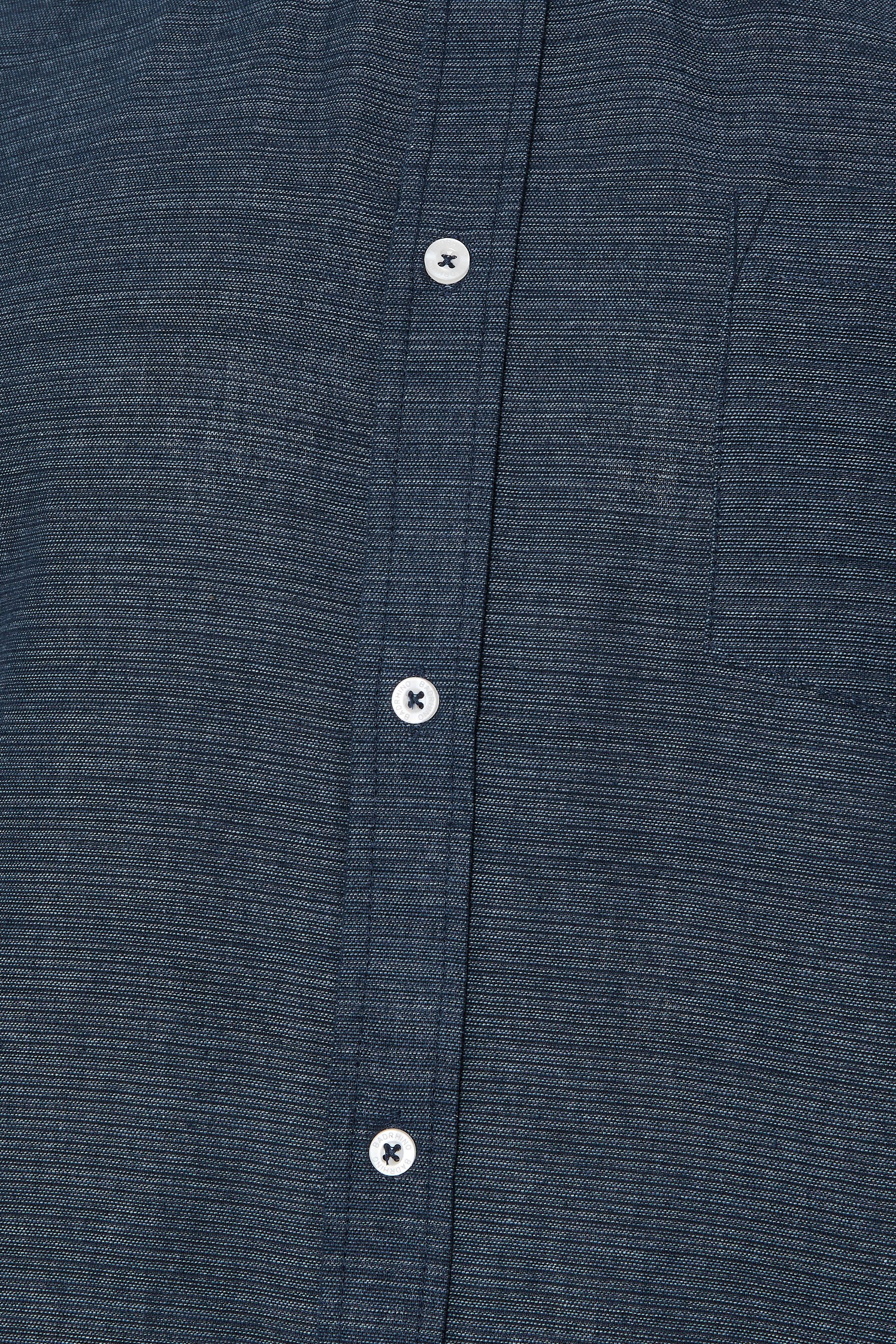 BadRhino Big & Tall Navy Blue Long Sleeve Slub Shirt | BadRhino 9