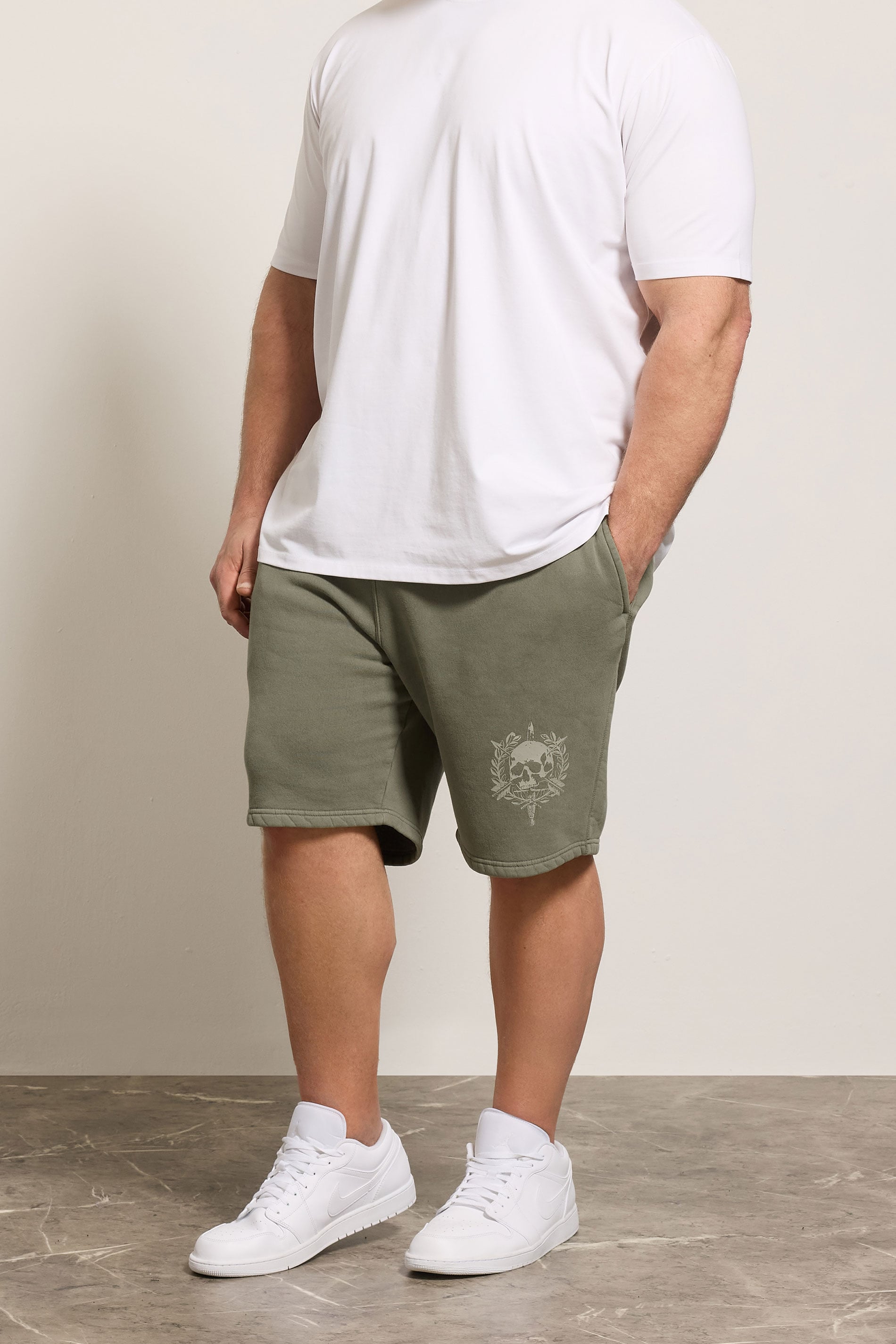 BadRhino Big & Tall Black Japanese Printed Jogger Shorts | BadRhino 3