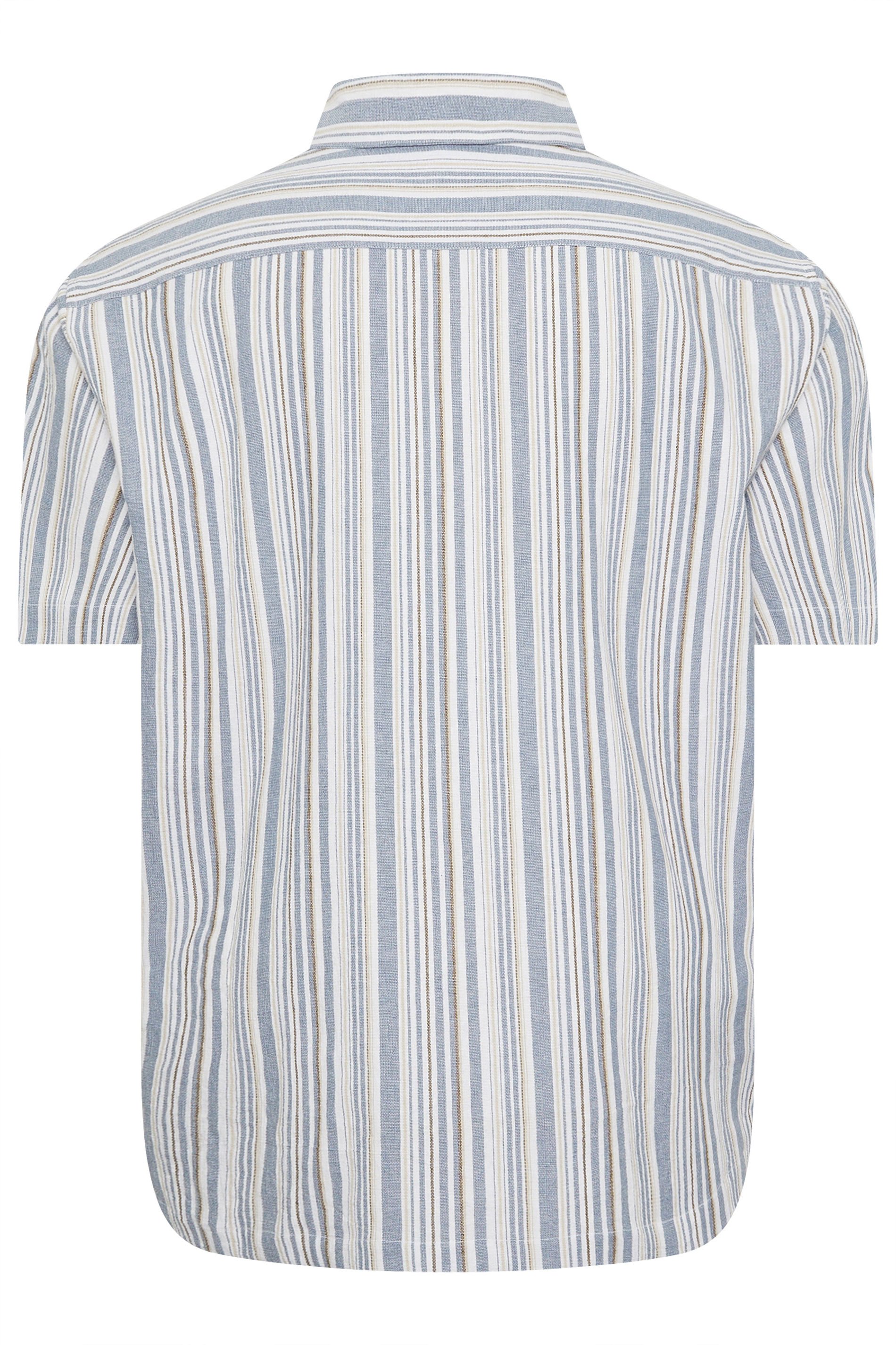 BadRhino Big & Tall White & Blue Stripe Shirt | BadRhino 8