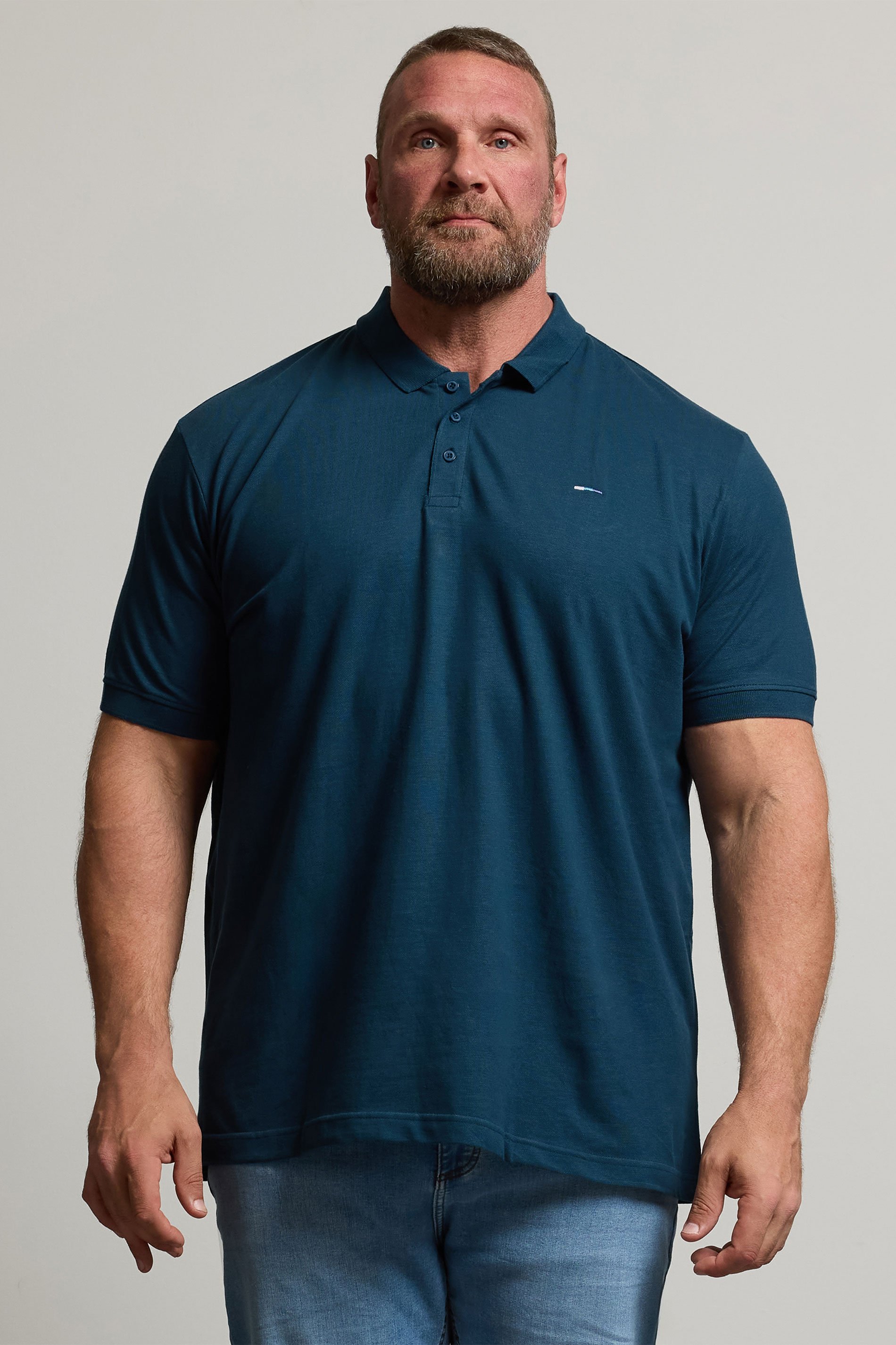 BadRhino Big & Tall Navy Teal Blue Core Polo Shirt | BadRhino 1