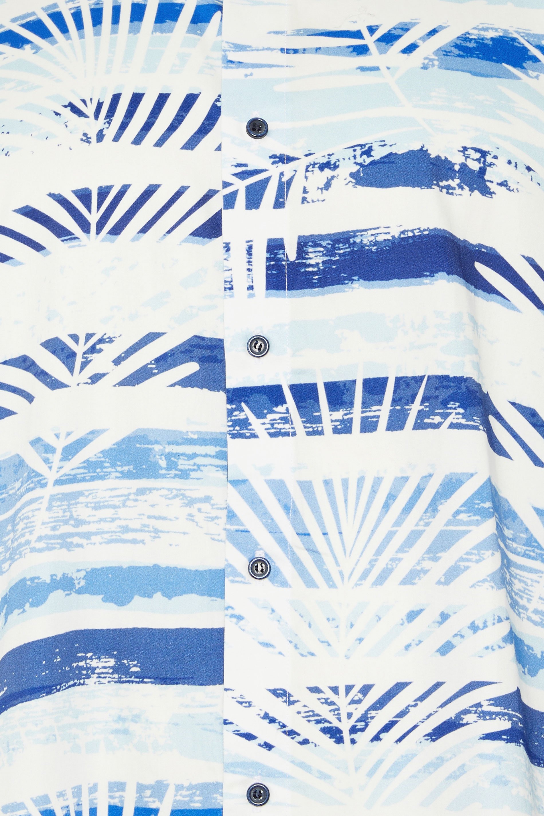 KAM Big & Tall Blue Faded Leaf Print Shirt | BadRhino 3