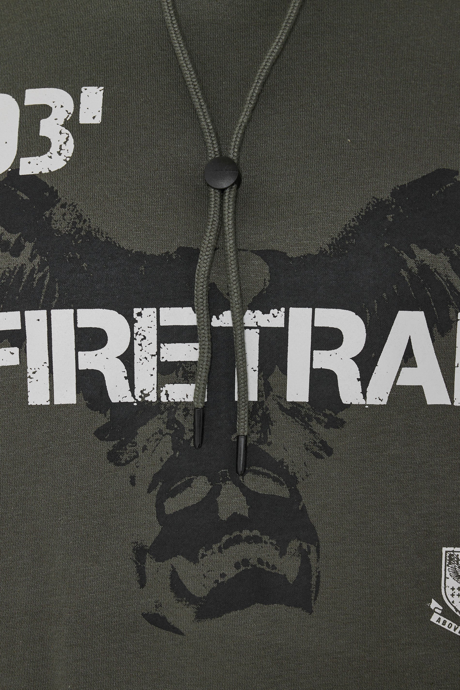 FIRETRAP Big & Tall Khaki Green Hawk Hoodie | BadRhino 3