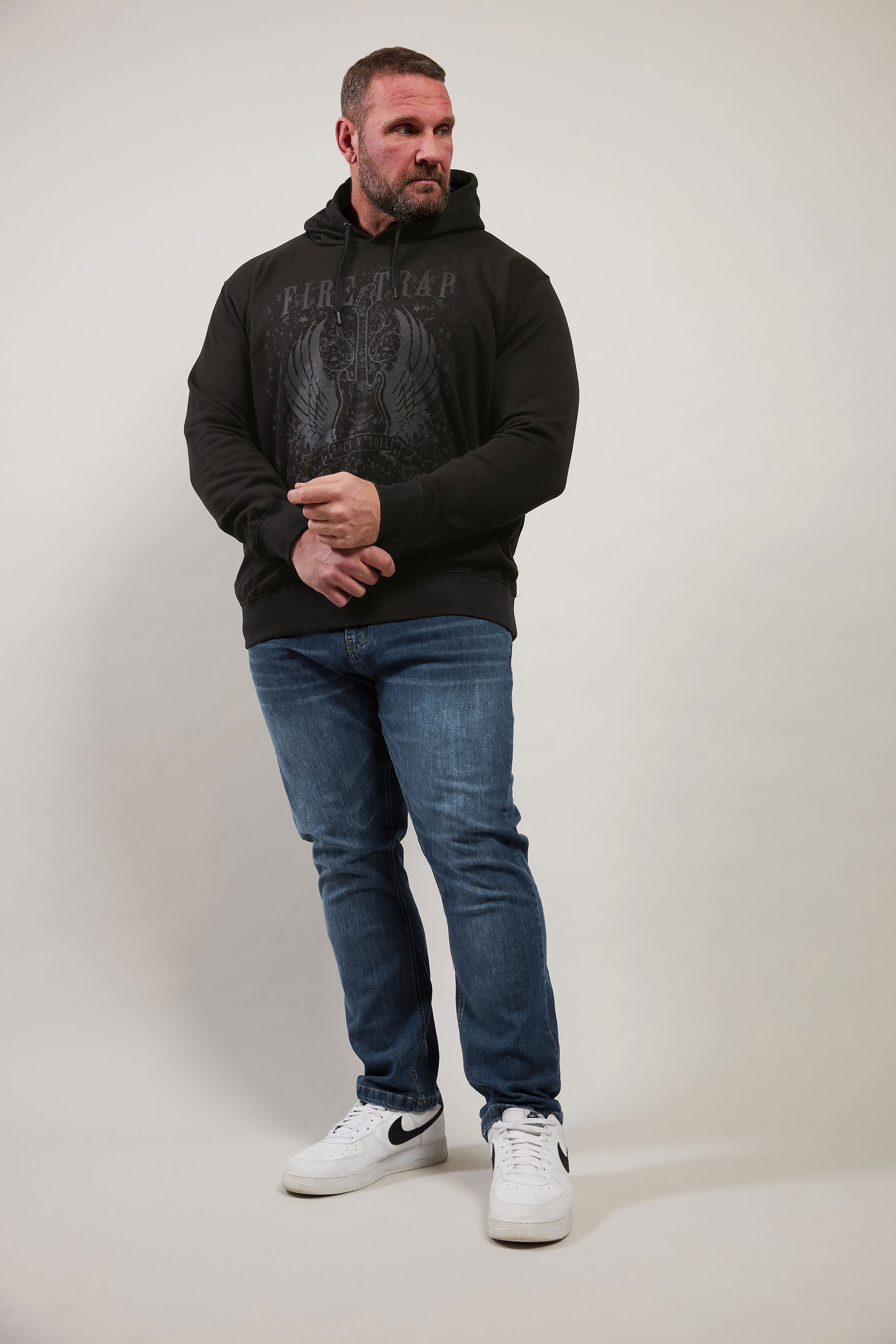 FIRETRAP Big & Tall Black Hoodie | BadRhino 1