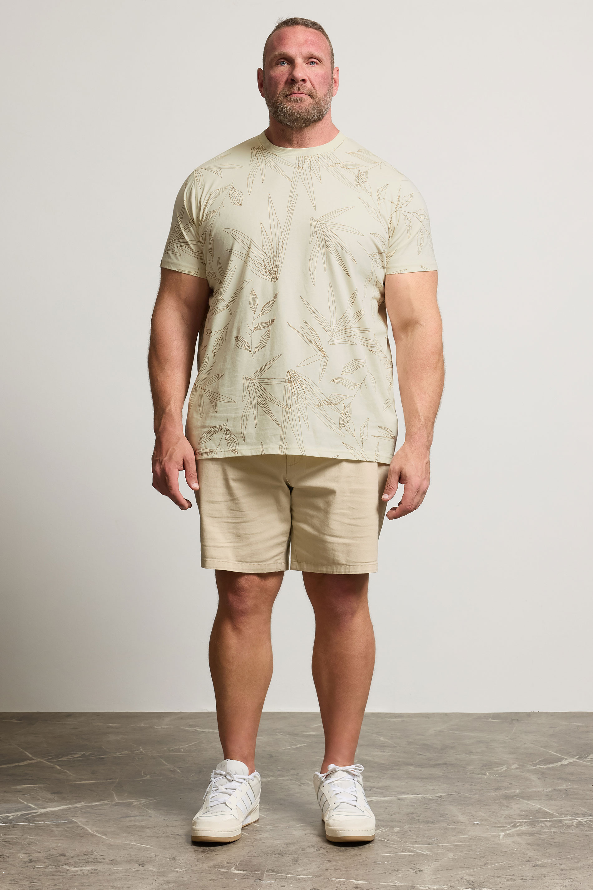 BadRhino Big & Tall Natural Brown Leaf Printed T-Shirt | BadRhino 3