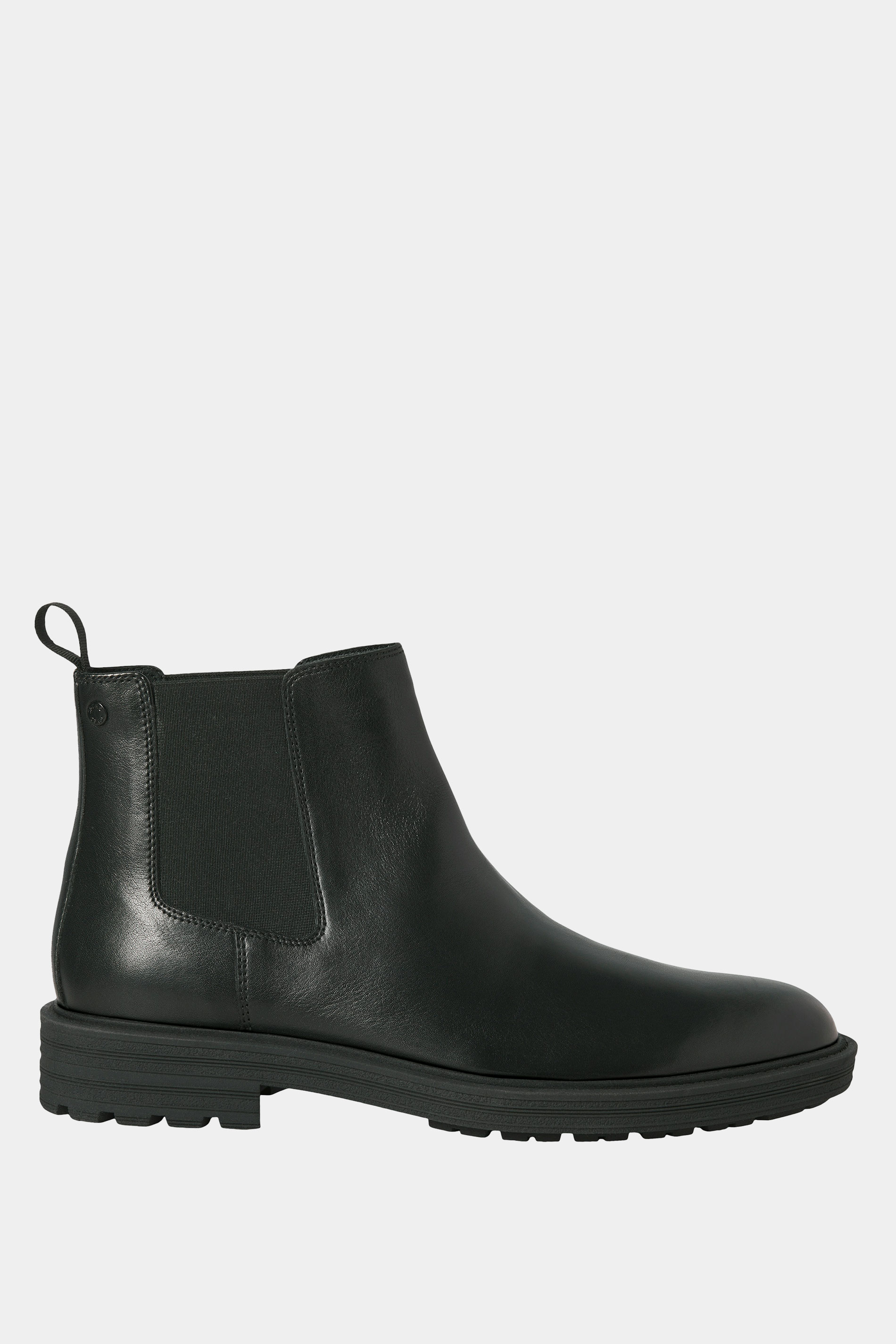 JACK & JONES Black Leather Chelsea Boot | BadRhino 2