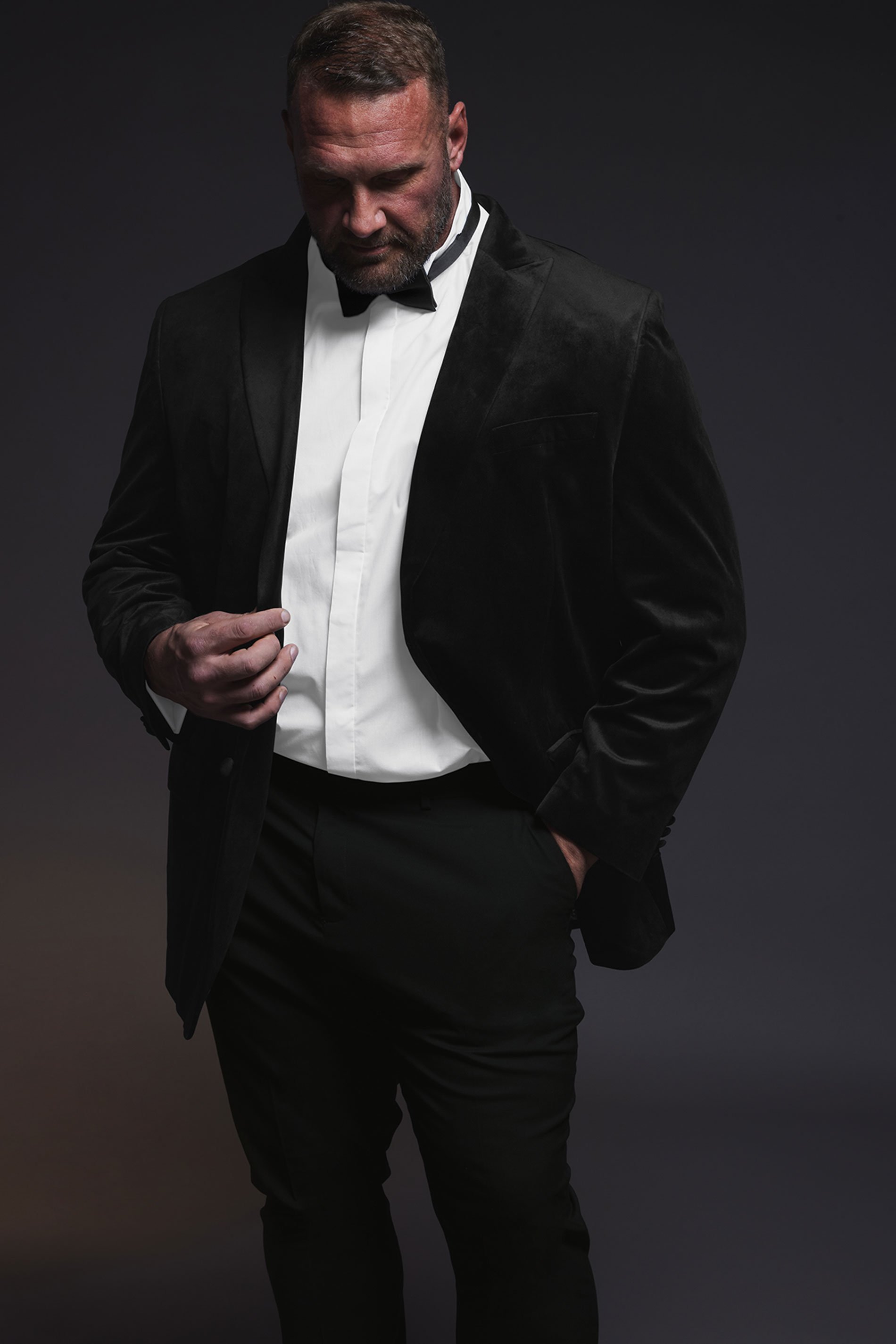 BadRhino Big & Tall Black Tailored Velvet Blazer | BadRhino 5