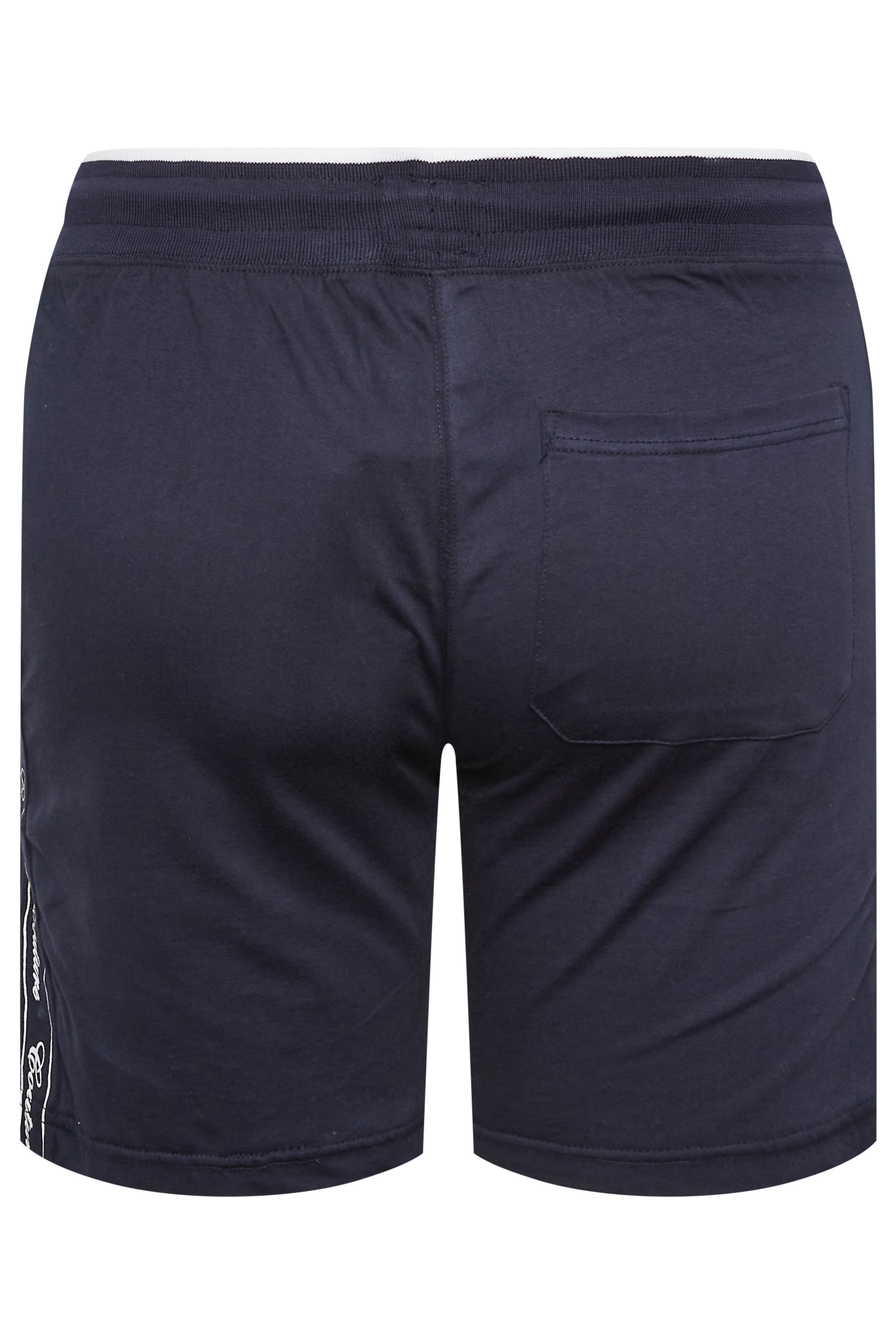 D555 Big & Tall Navy Blue Couture Side Panel Shorts | BadRhino 6