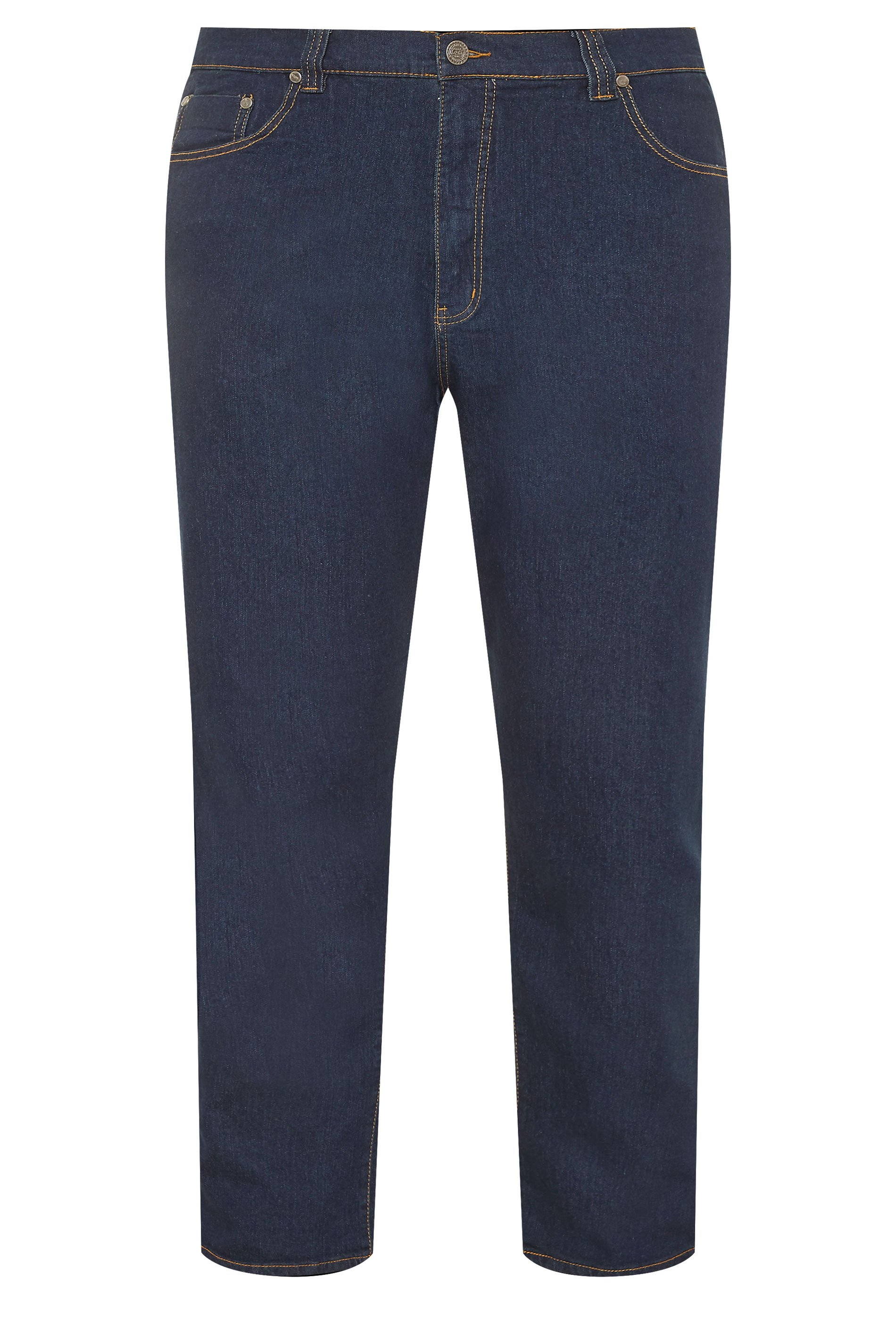 KAM Indigo Blue Regular Fit Stretch Jeans | BadRhino 3