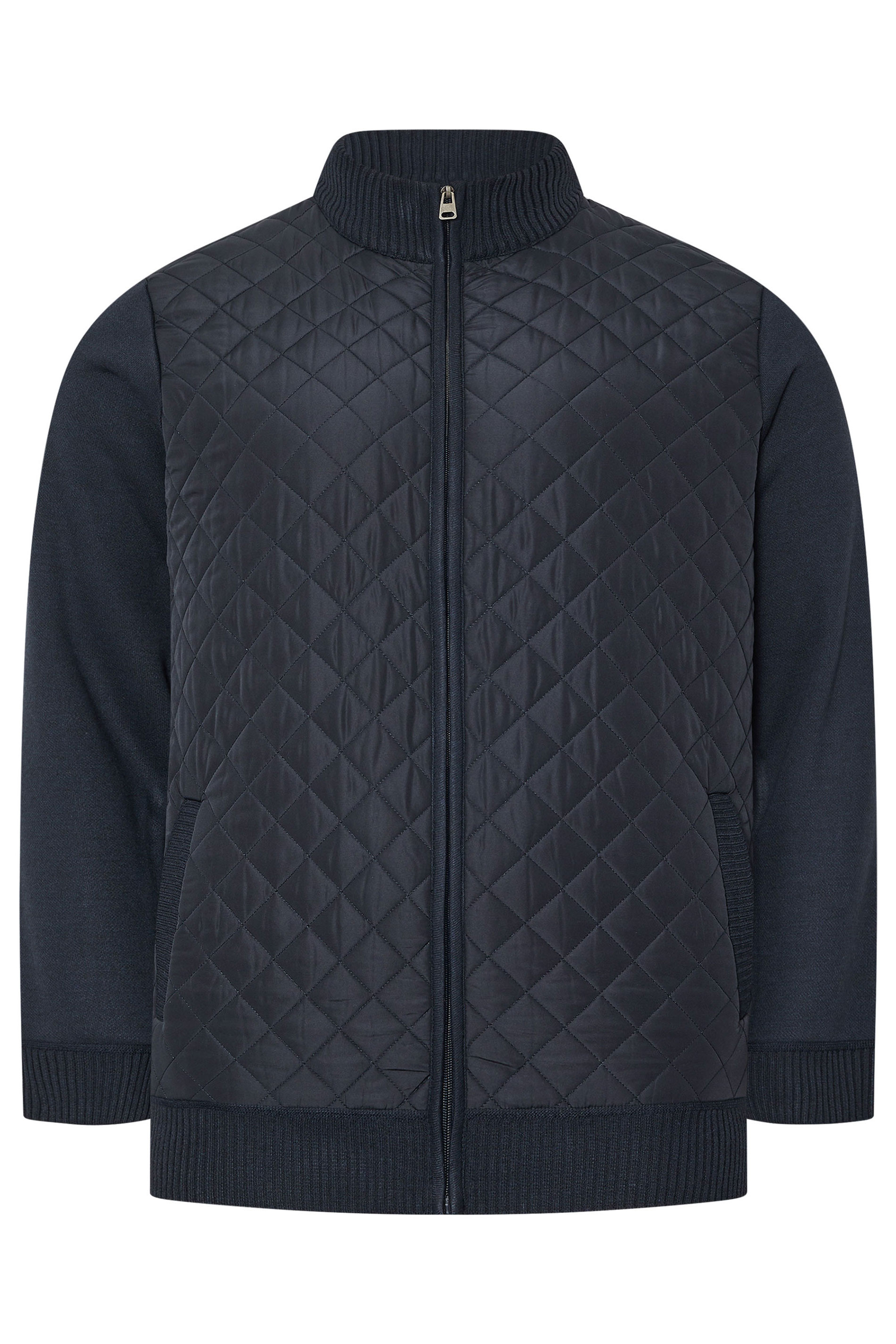 BadRhino Big & Tall Navy Blue Diamond Quilted Jacket 5