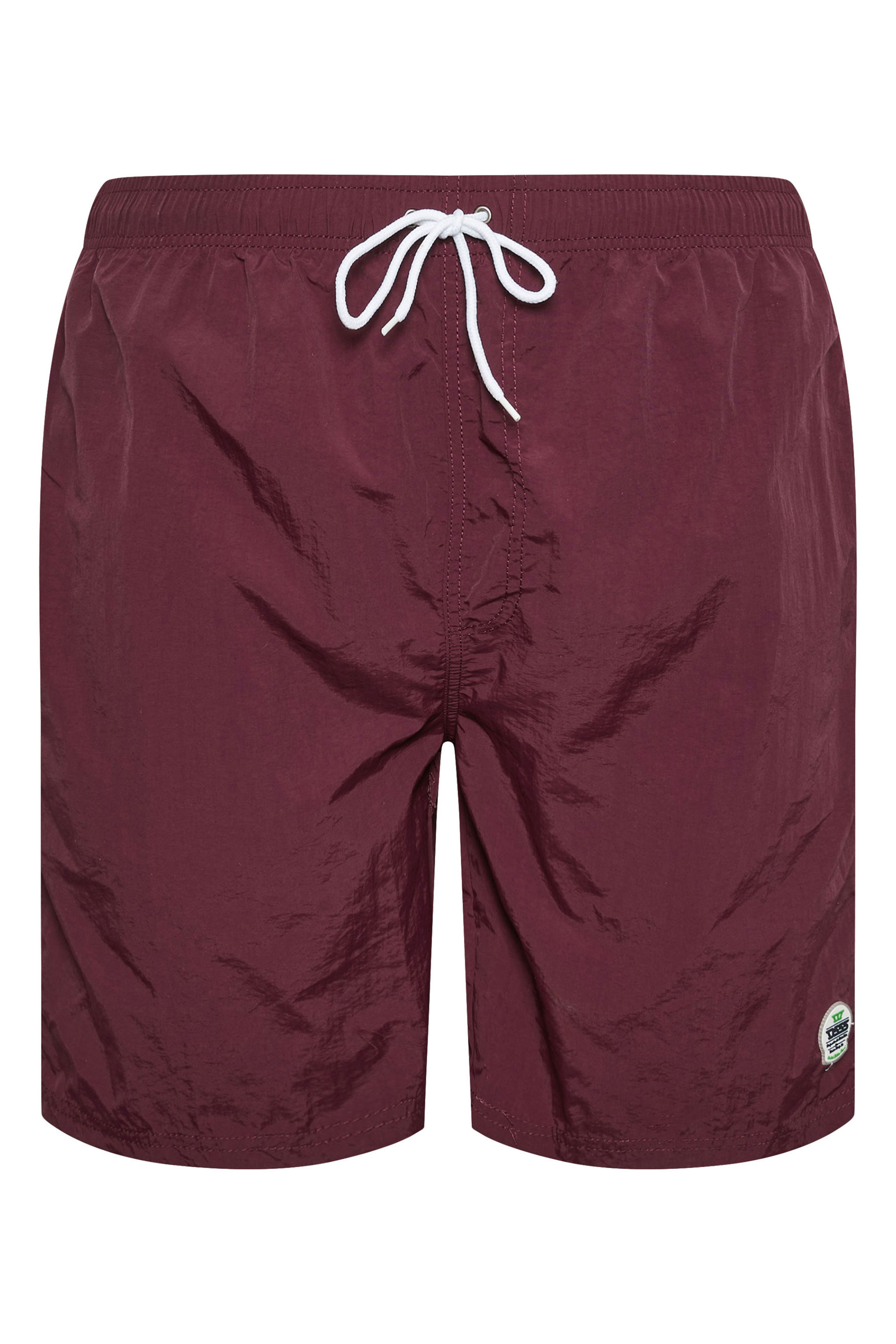 D555 Burgundy Full Length Swim Shorts | BadRhino 4